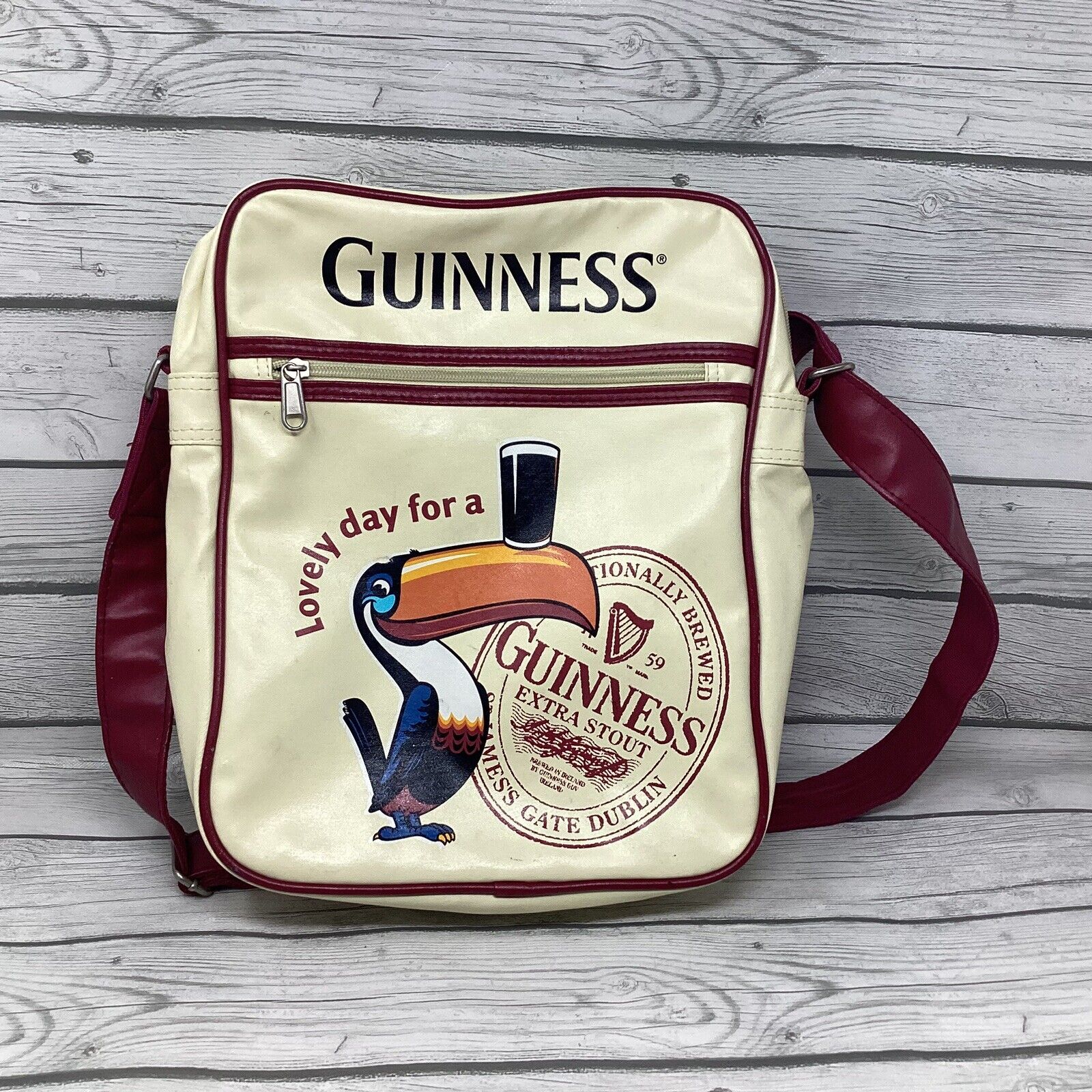Guinness Beer Toucan Print Side Bag READ