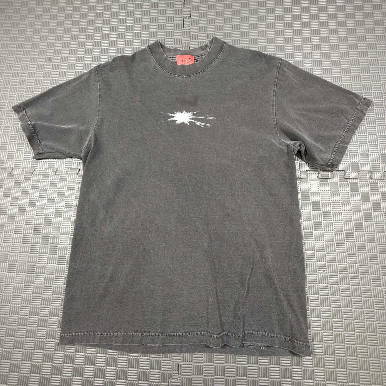 RofJ BY Jump Shop T-Shirt Faded Black Size Medium Bleach 347  Graphic Tee