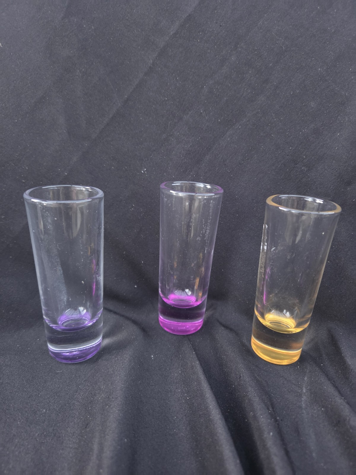 Vintage Libbey Crisa Neon Bottom Shot Glasses Tall 4