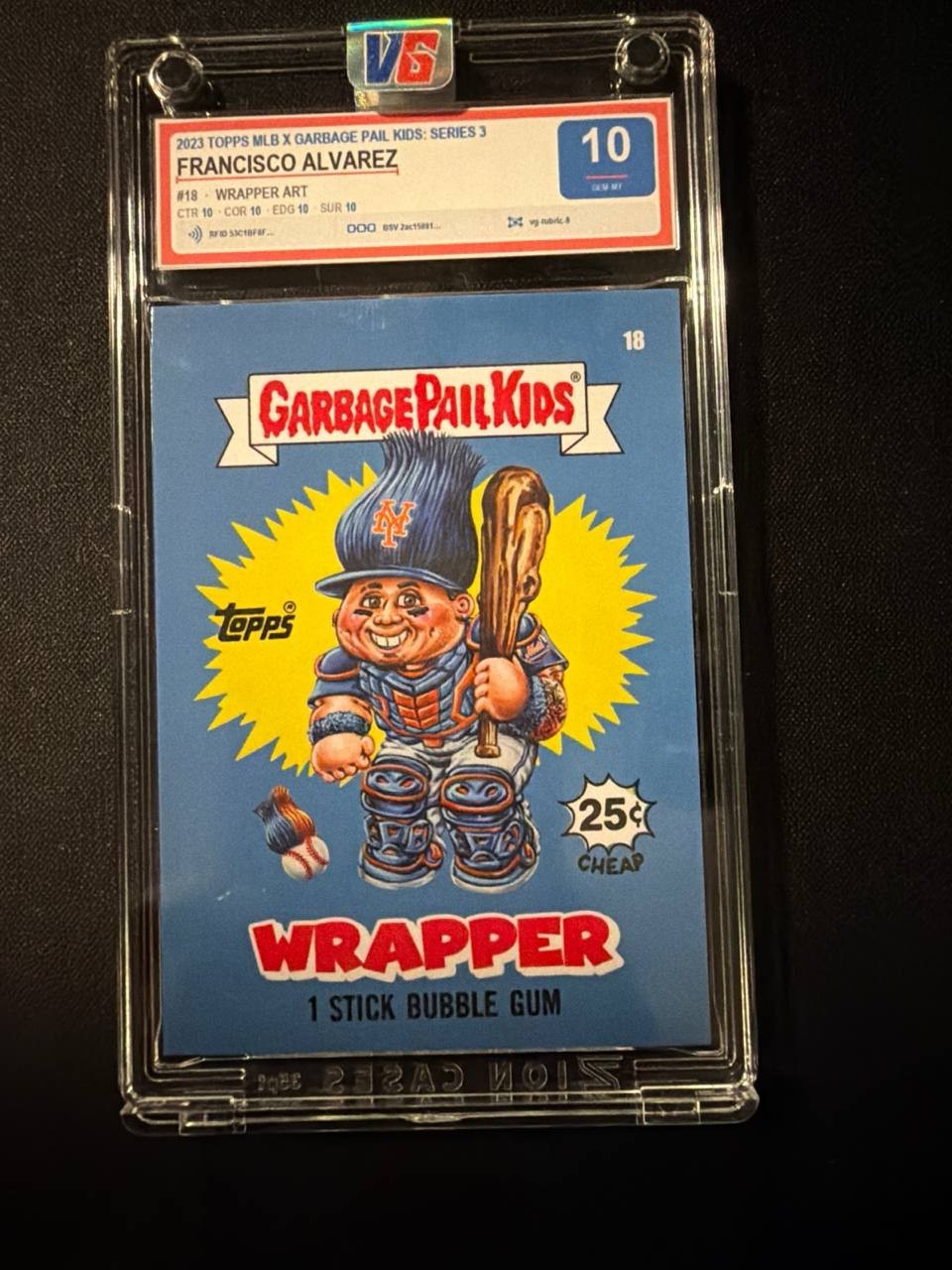 2023 Topps GPK Series 3 Francisco Alvarez #18 Wrapper Art VerifiedGrades GEM-MT