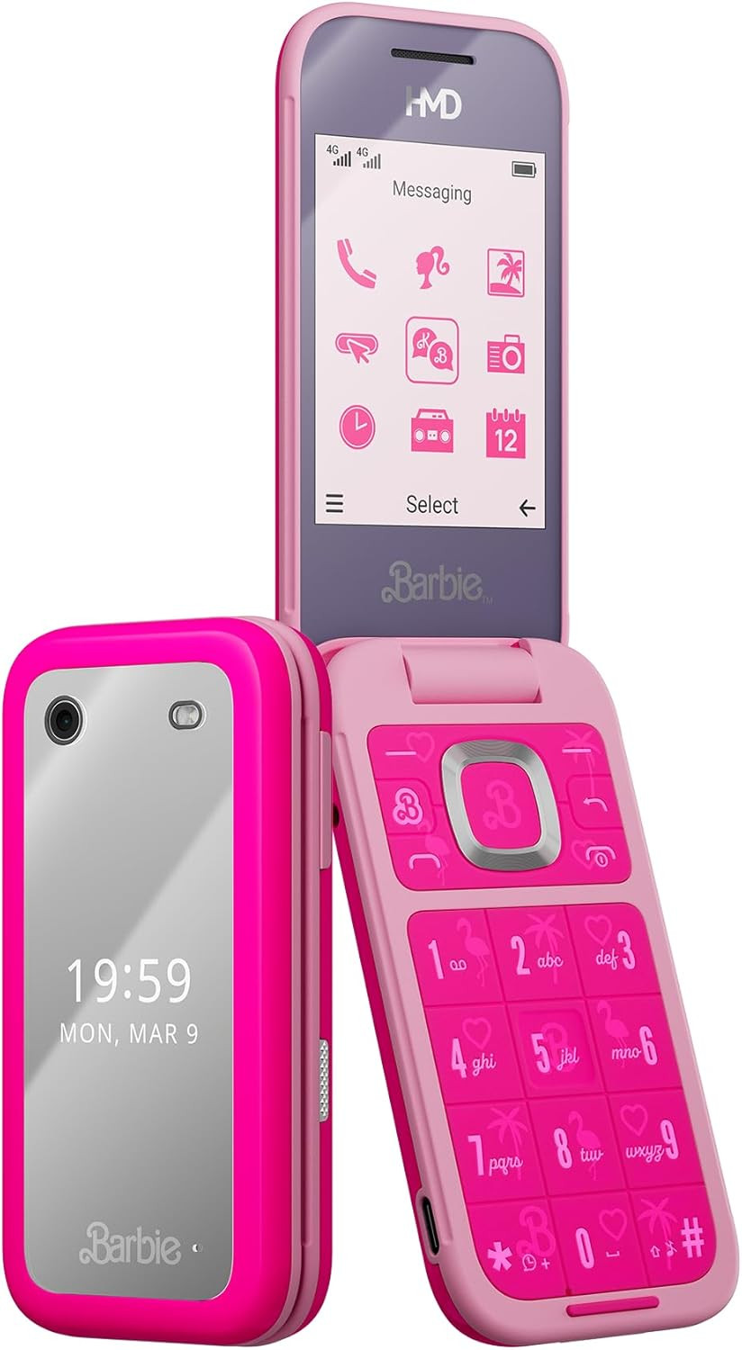 Barbie Phone | Flip | Unlocked | International Version | Pink