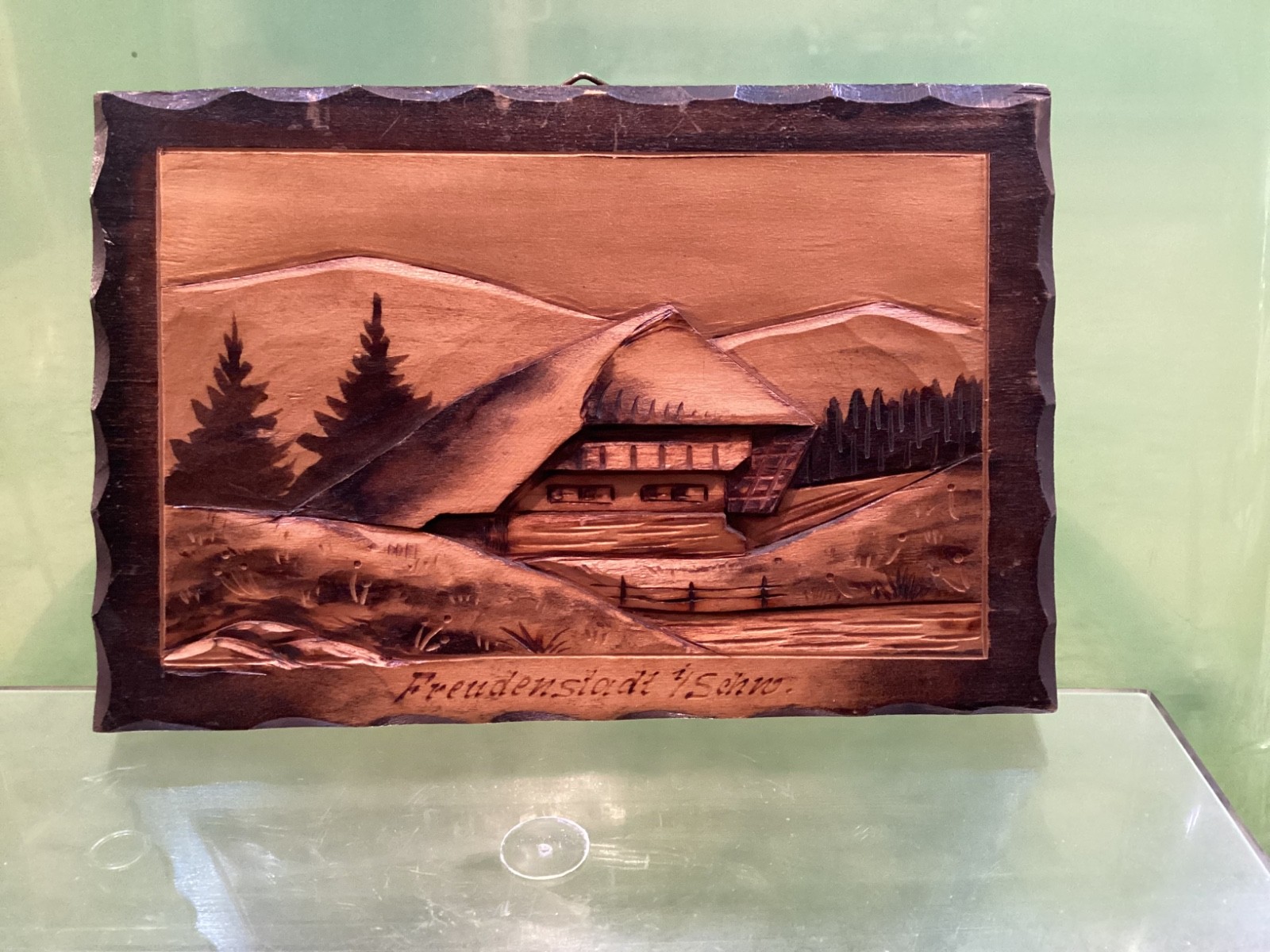 Vintage Freudenstadt Germany Black Forest Hand Carved Wall Hanging Plaque NICE Vintage Freudenstadt Germany Black Forest Hand Carved Wall Hanging Plaque NICE