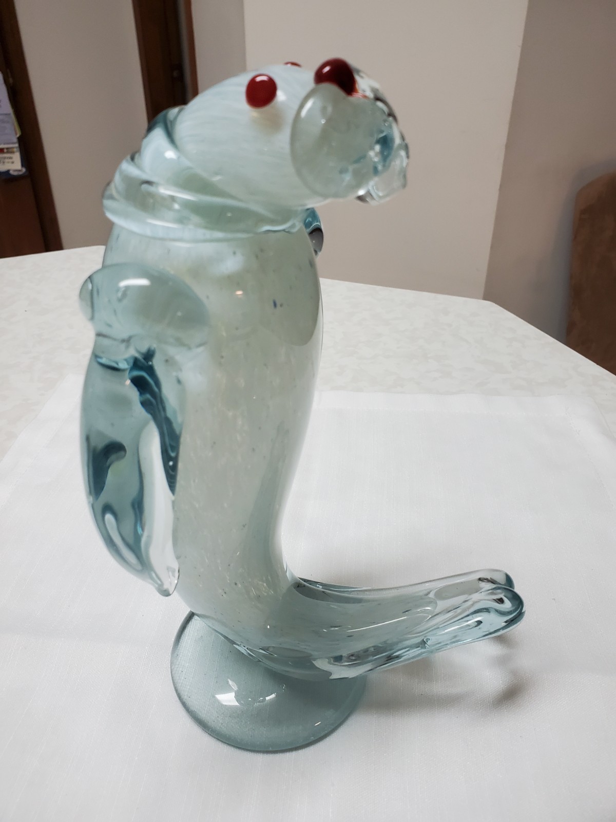 Vintage MCM Murano Glass Art Marine Mammals Walrus SEAL SEA LION Figurine 10” Vintage MCM Murano Glass Art Marine Mammals Walrus SEAL SEA LION Figurine 10”