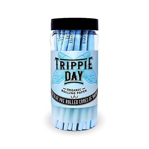 Trippie Jay Blue Pre rolled cones | 50 Pack | Vegan & Non GMO | No chemical colo