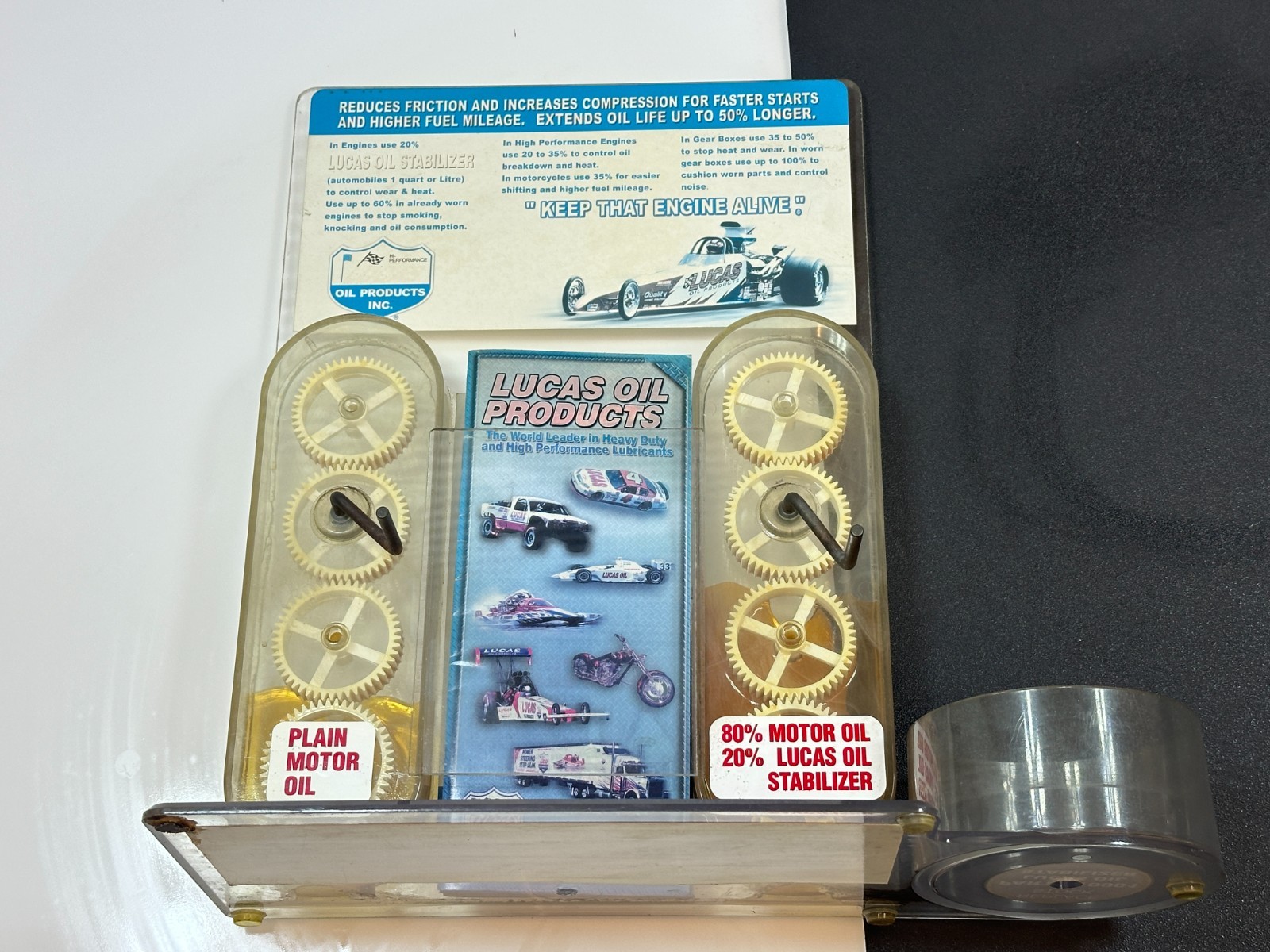 Vintage Lucas 10500 Heavy Duty Oil Stabilizer Demonstrator Purchase Display