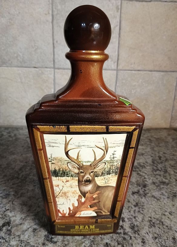 Vintage Jim Beam Decanter - James Lockhart - White Tail Deer  1982  EMPTY Bottle