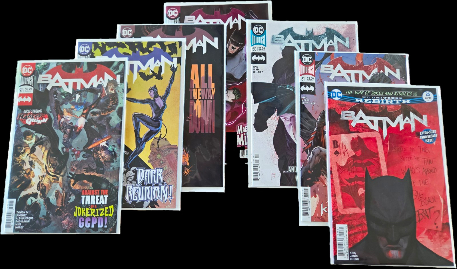 DC Comics Batman 58, 61, 66, 67, 69, 91. And Batman Rebirth 25