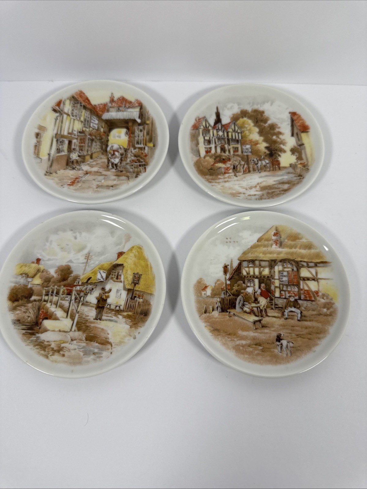 4x Vintage Porcelain Coasters RASTAL Lot