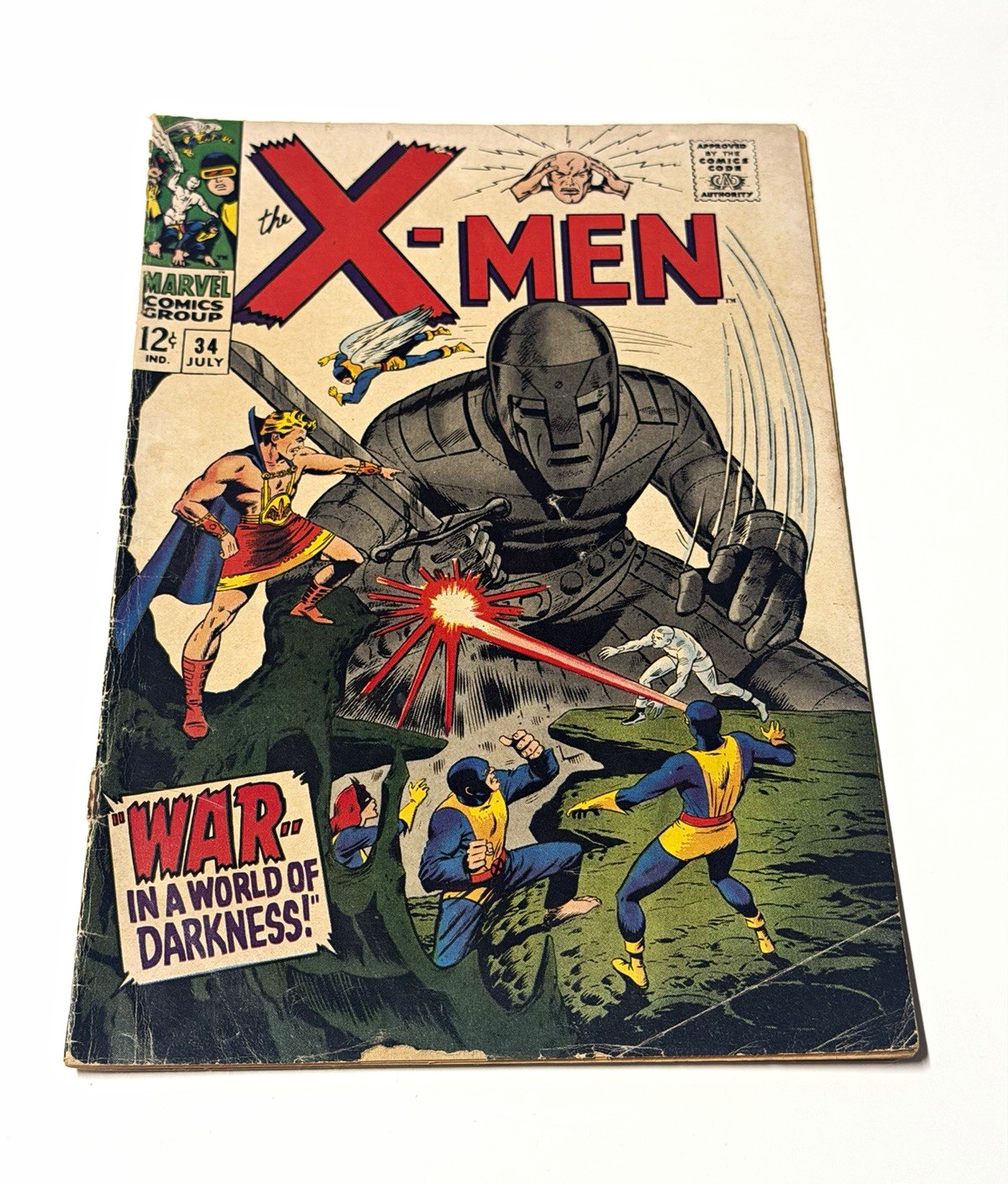 X-Men #34 (1967) Marvel Silver Age Mole Man Tyrannus Original 12¢ Comic Stan Lee X-Men #34 (1967) Marvel Silver Age Mole Man Tyrannus Original 12¢ Comic Stan Lee
