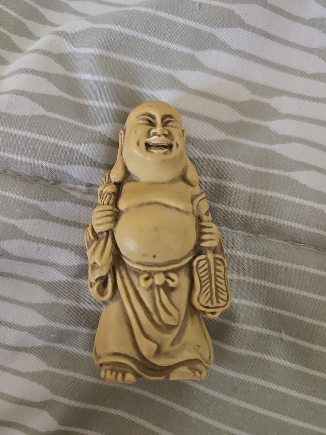 Miniature Buddha Figurine 2” Beige B53