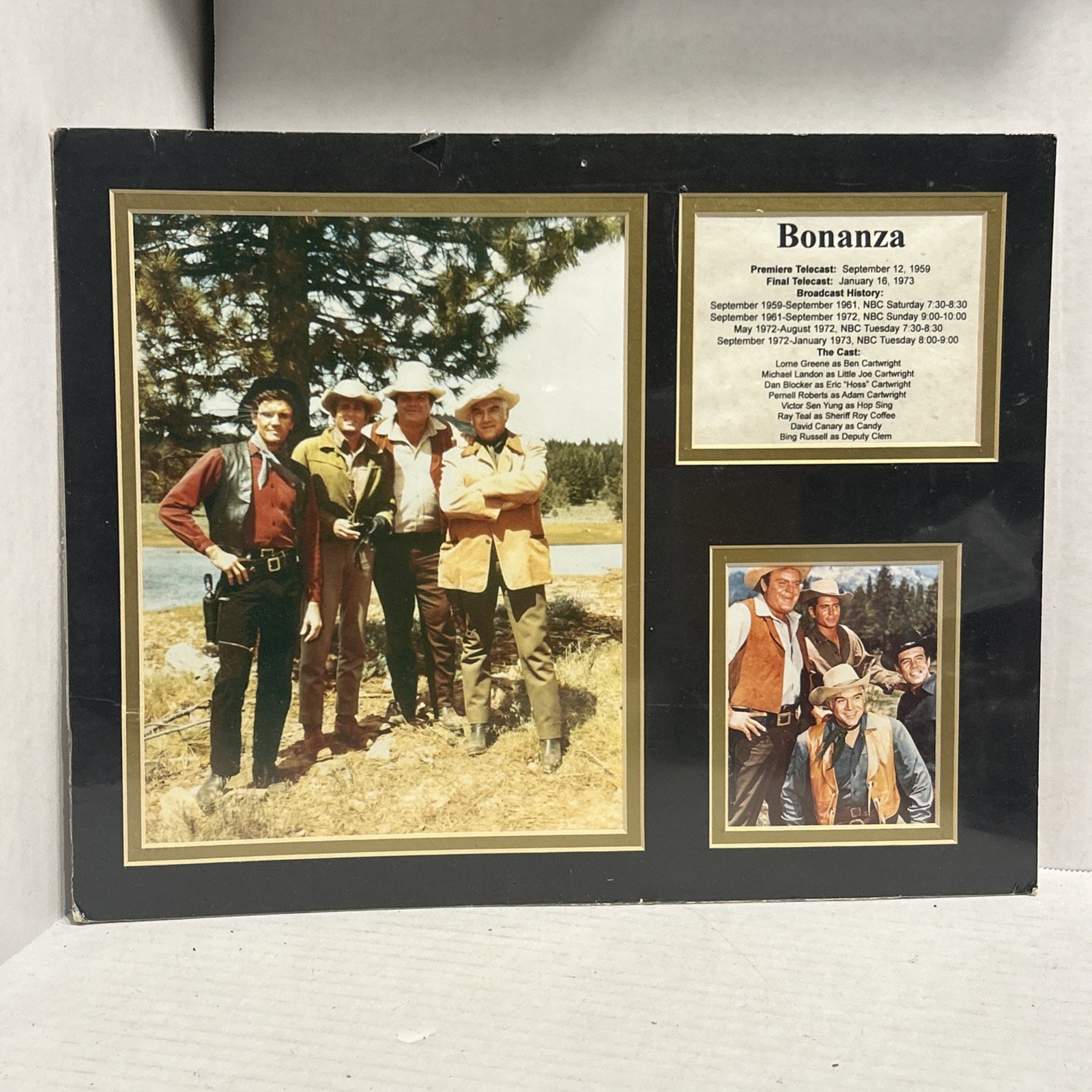 Bonanza TV Show Cast Studio Photo Framing Print Vintage 8 x 10/ no FRAME