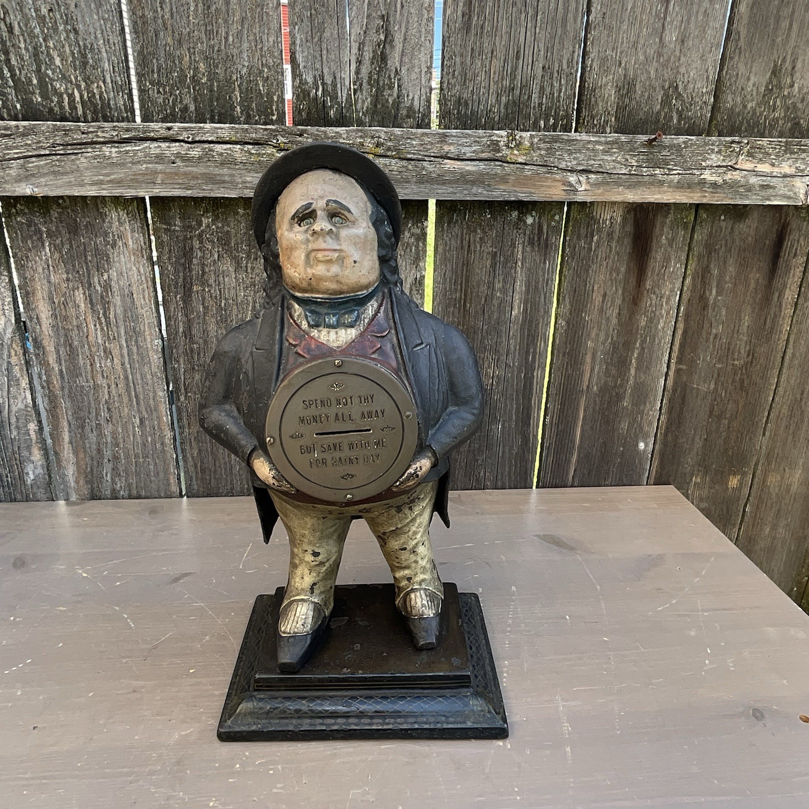 blinking eyes american novelty clock case , john bull , as money bank , project blinking eyes american novelty clock case , john bull , as money bank , project
