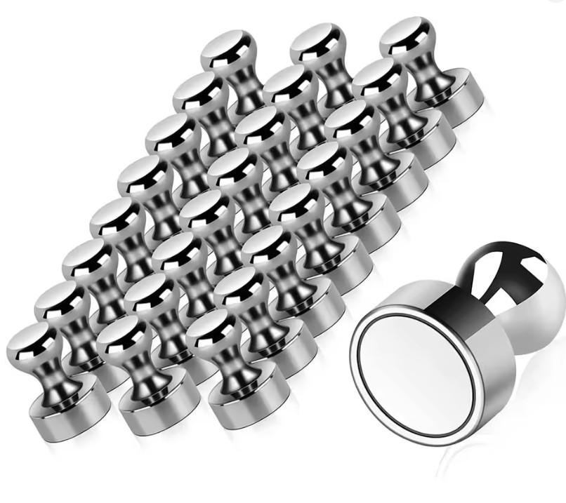 10pcs Neodymium Magnetic Pins Super Strong Cone Magnets for Fridge & Board - NEW