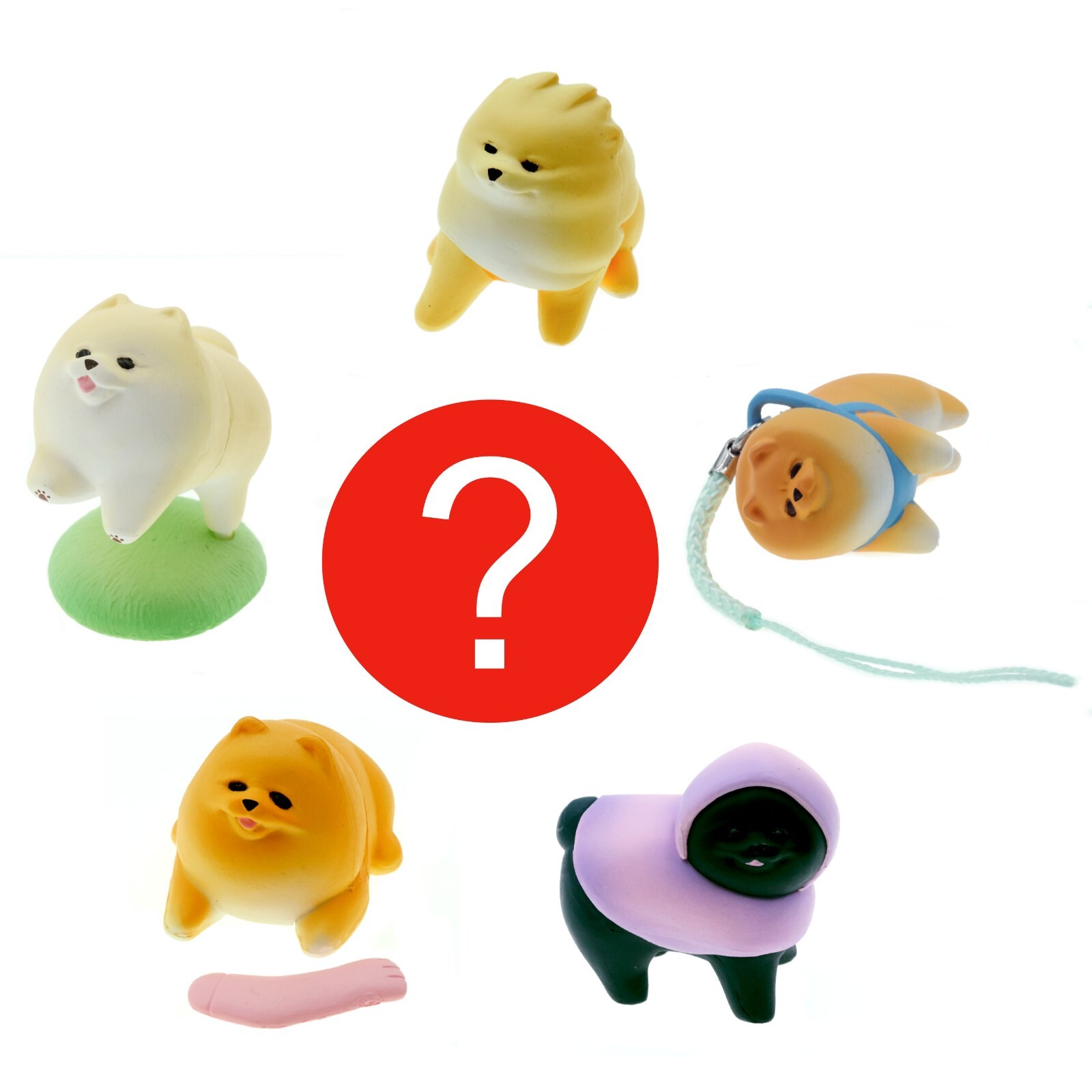 Cute Surprise Toy Dog Japan Mystery Black Brown Pomeranian 1 Random Figure
