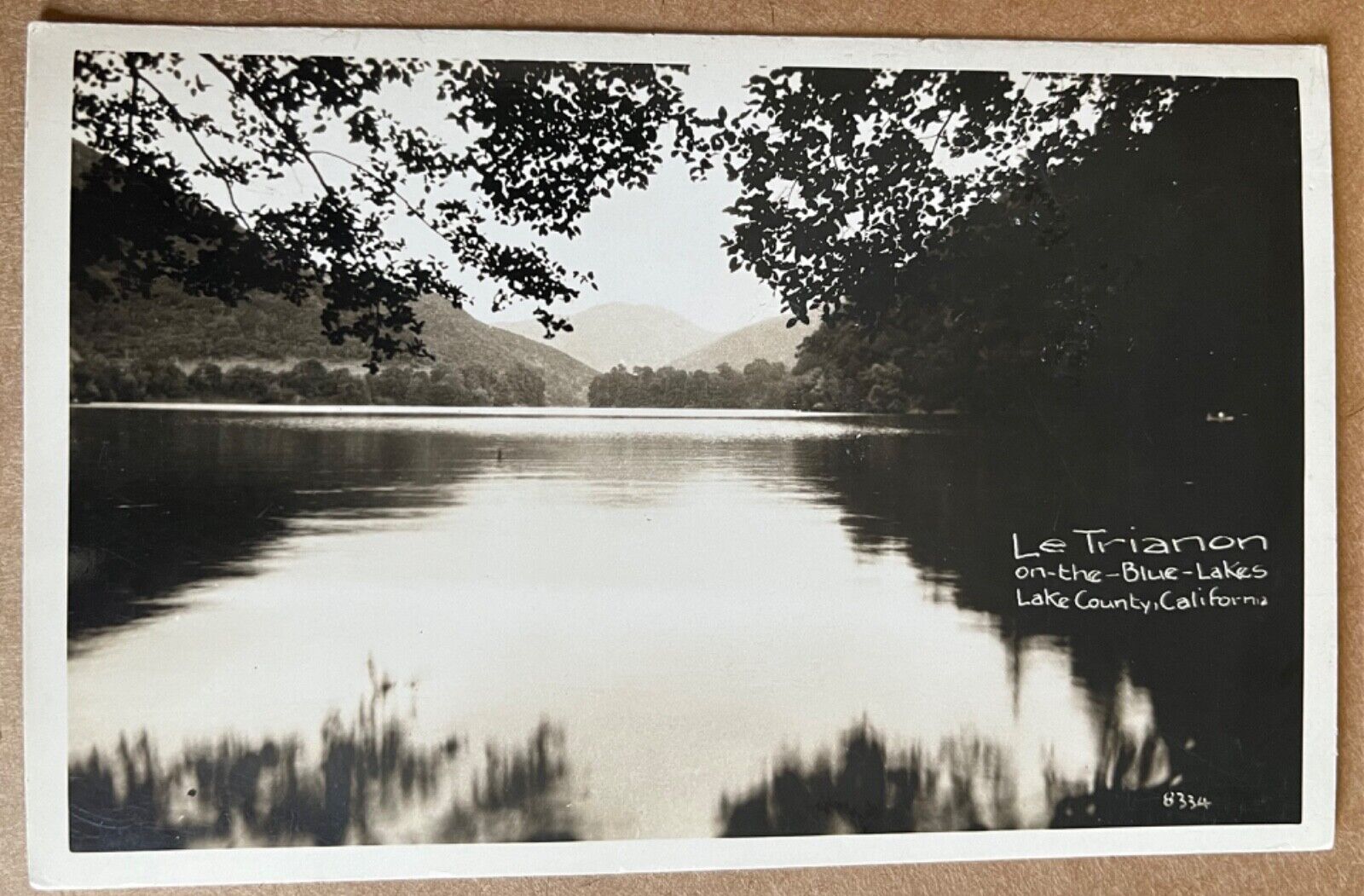 RPPC Ukiah California Le Trainon on the Blue Lakes Real Photo Postcard c1930
