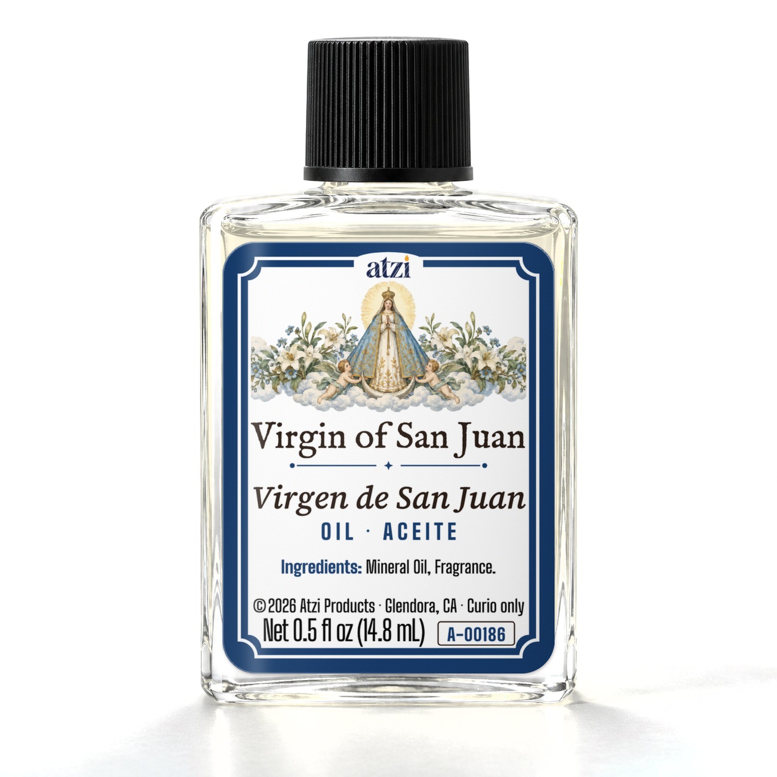 Virgin of San Juan Oil 1/2 oz Aceite Virgen de San Juan Spiritual Ritual Atzi