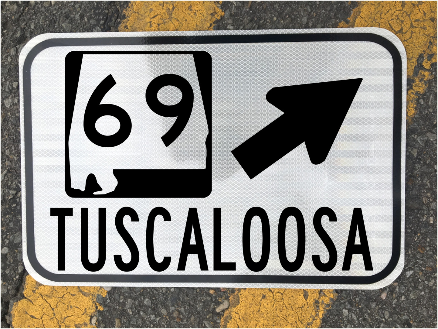 Alabama Highway 69 road sign Tuscaloosa 12 Alabama Highway 69 road sign Tuscaloosa 12