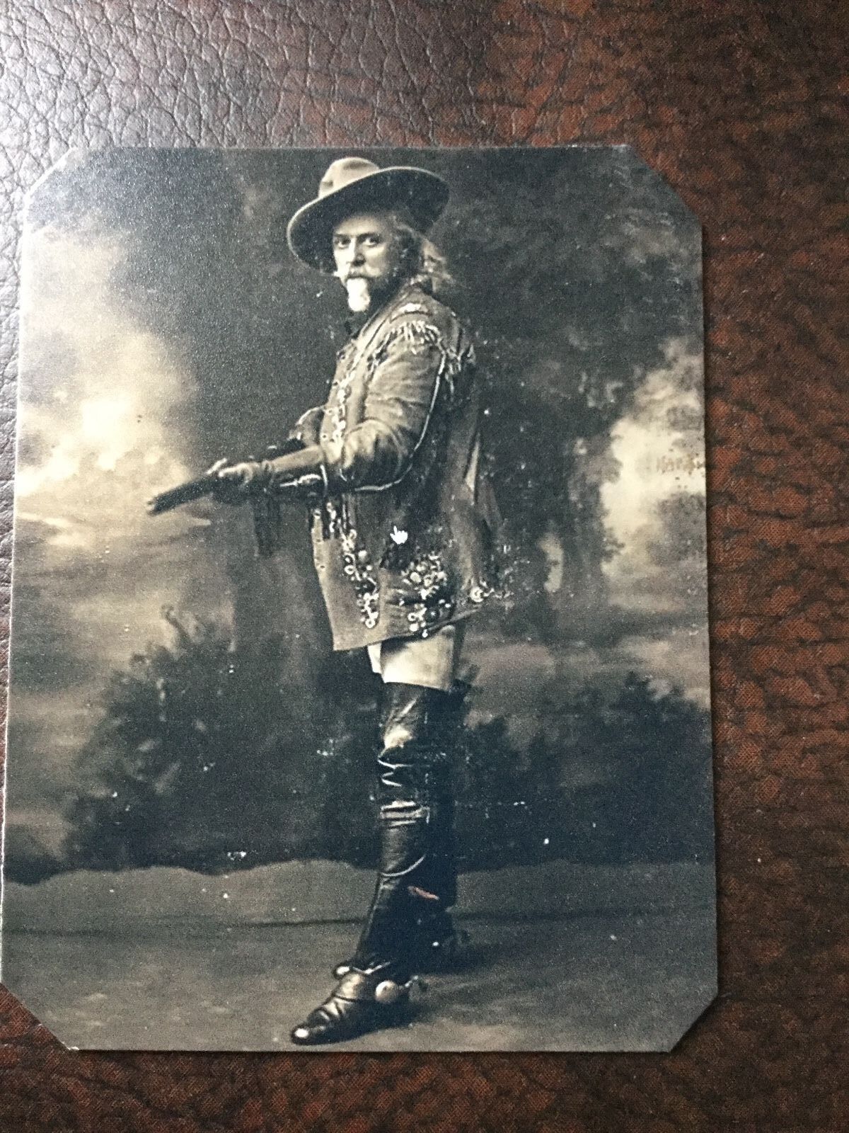 Buffalo Bill Cody With Rifle Rare Pose tintype C237RP