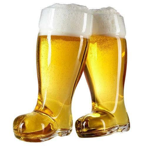 2 Liter Oktoberfest Beer Glass - Set of 2, Das Boots Shaped Drinks Centerpieces
