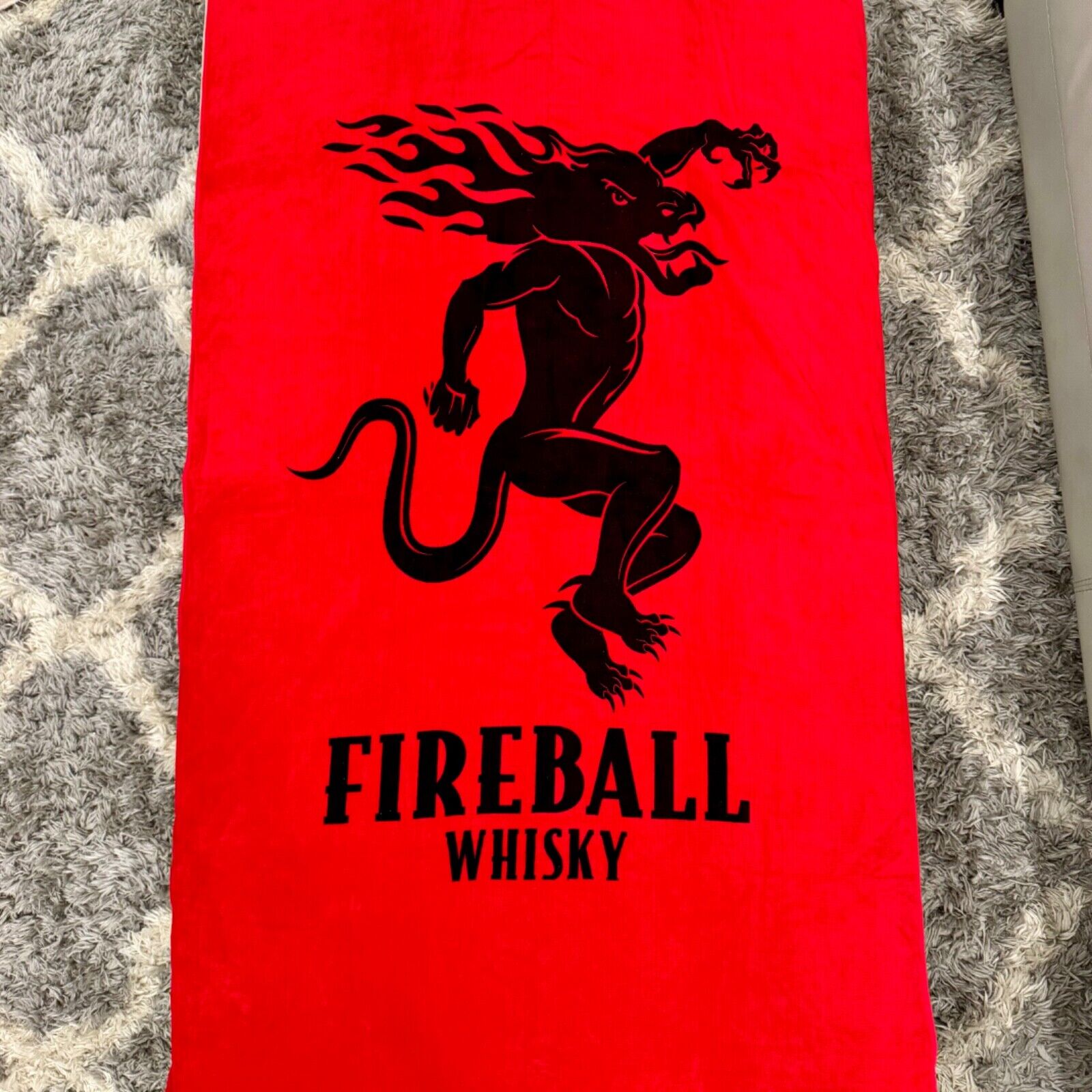 Fireball Whiskey Collectible Beach Towel Pool Bath Blanket