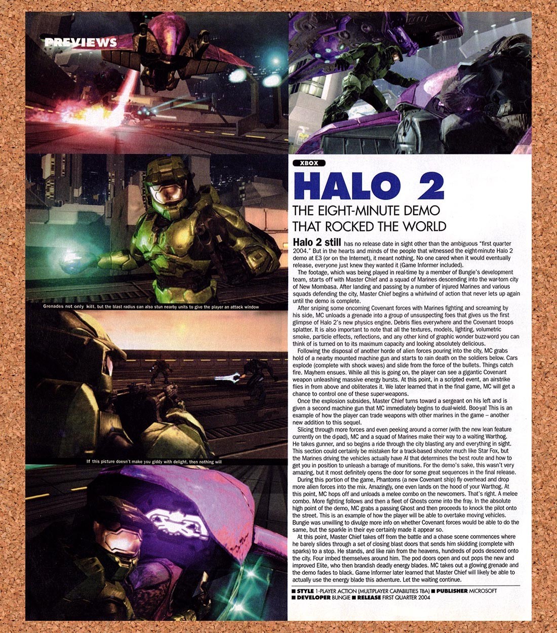 2003 Halo 2 8-Minute Demo Original Advertisement / Retro Promo vr8