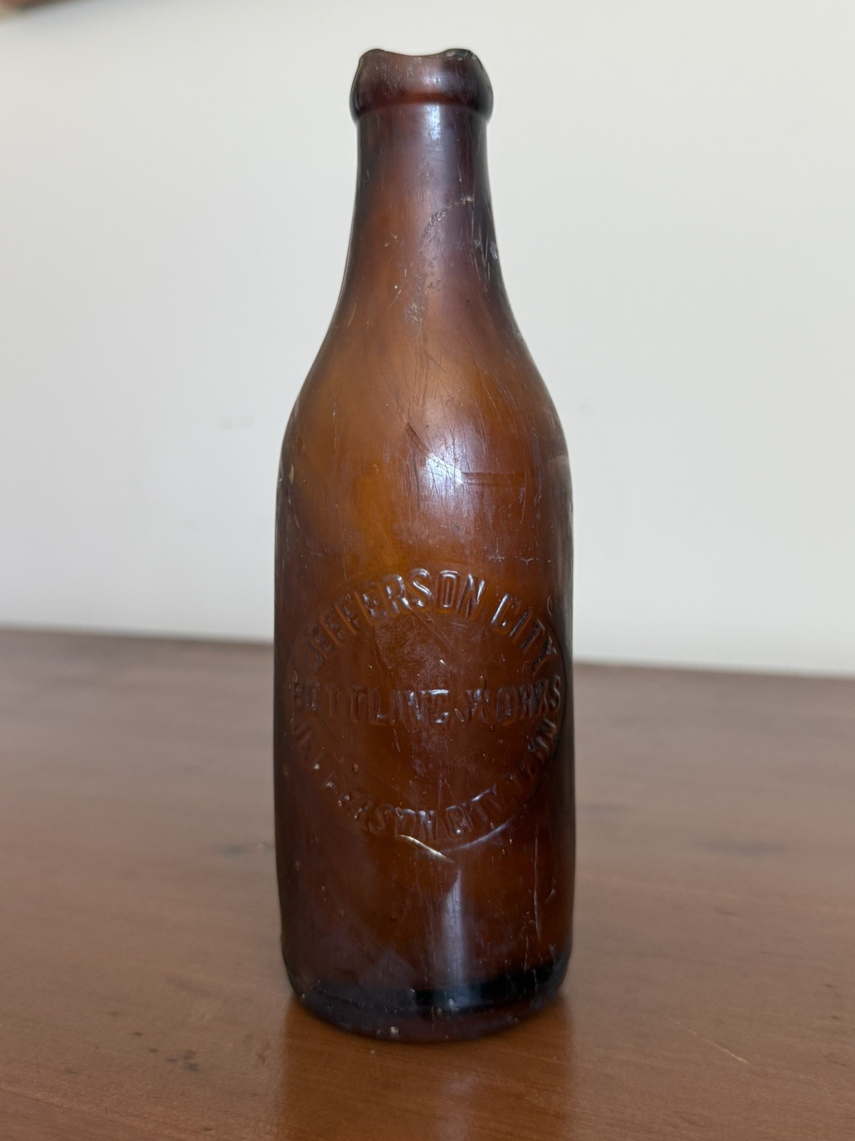 EARLY ANTIQUE JEFFERSON CITY TENNESSEE BOTTLING WORKS SODA BOTTLE EAST TN 