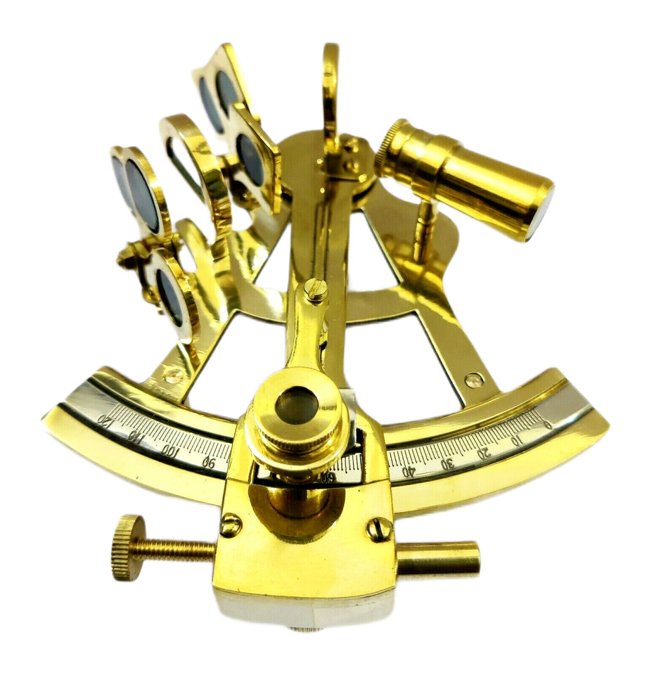 Shiny Solid Brass Sextant Nautical Collectible Shinny Finish Collectible Gift