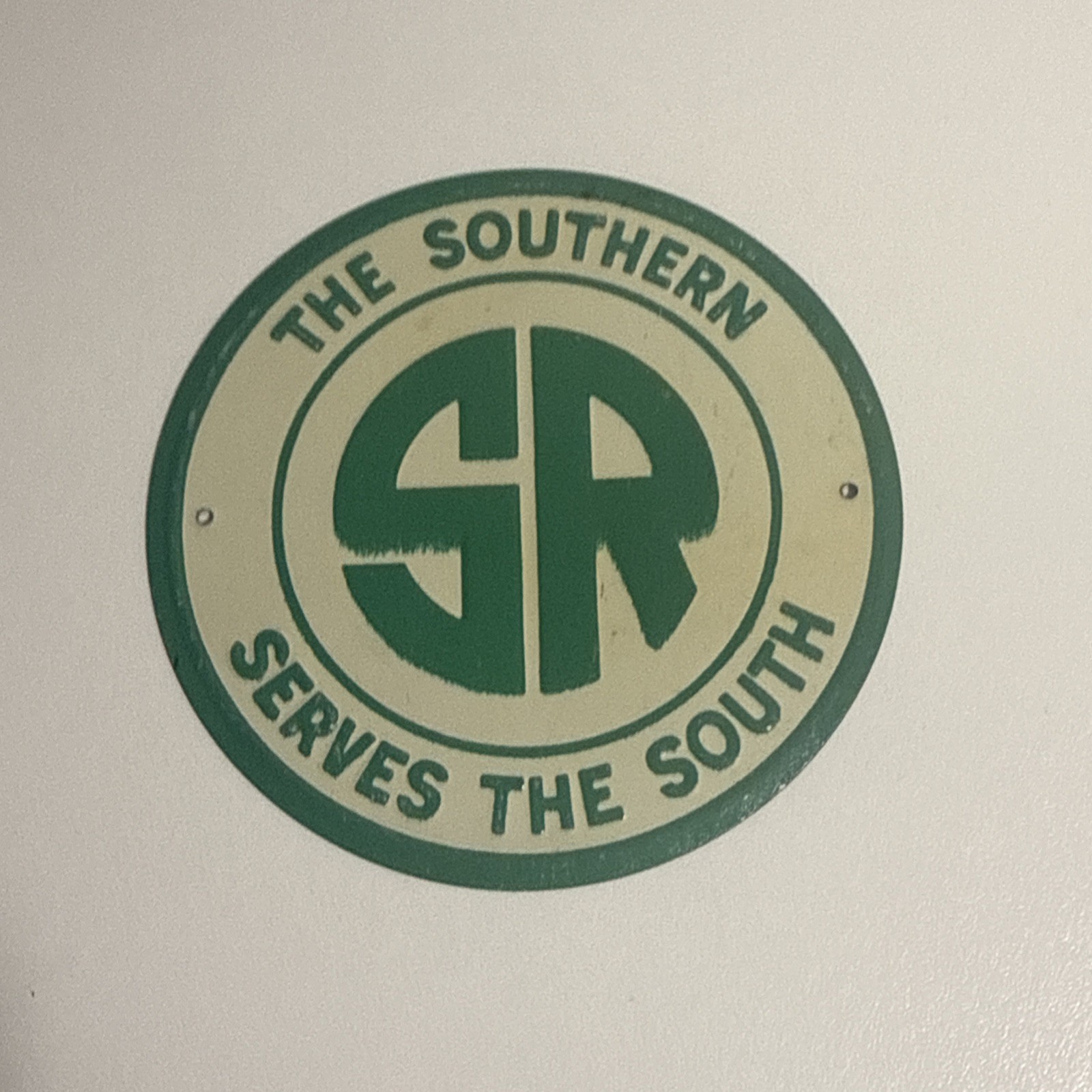 Southern Railway Serves the South Railroad Tin Sign Vintage 1950s Post Cereal