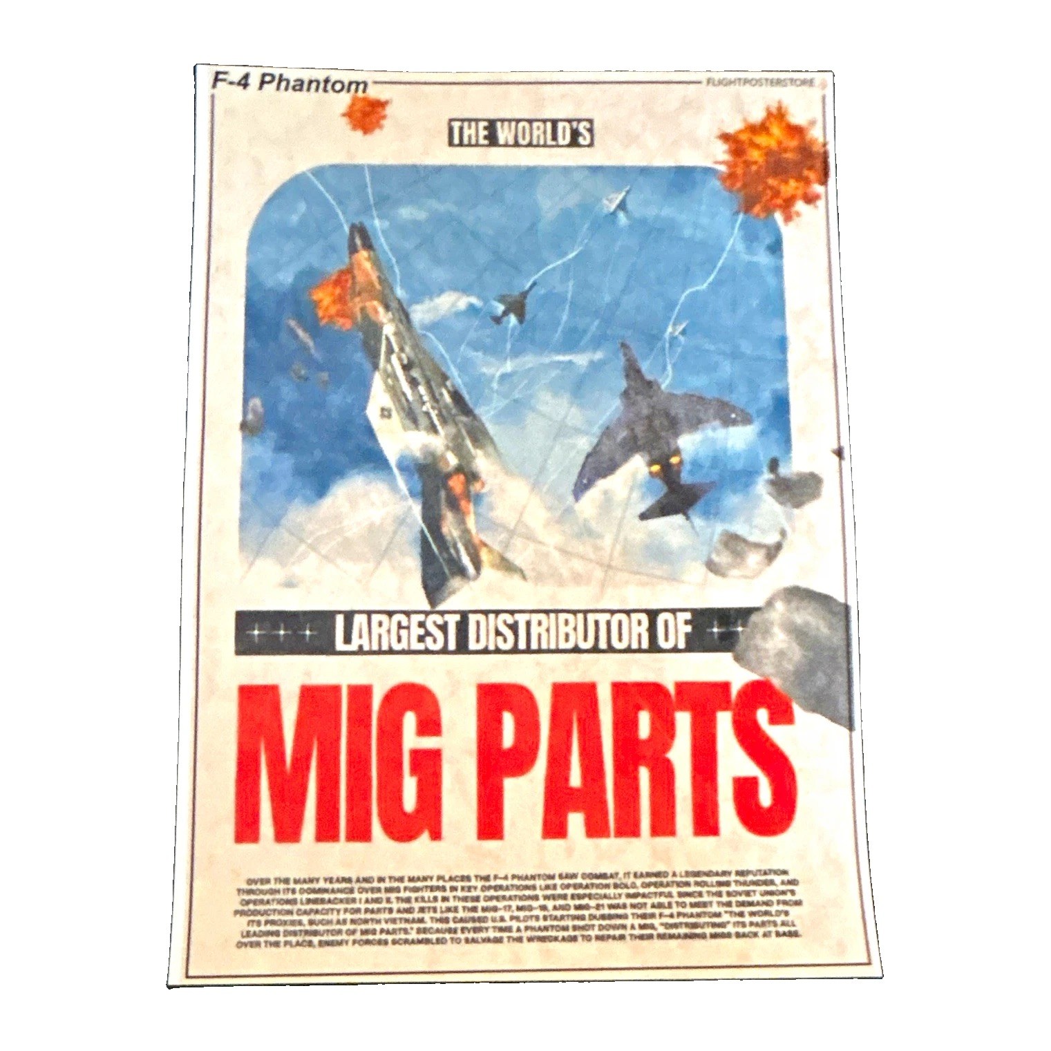 FLIGHT POSTER World\'s Largest Distributor of MIG Parts F-4 Phantom