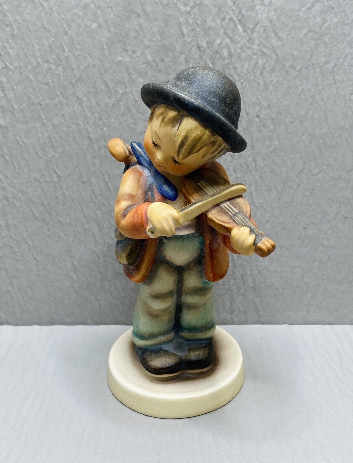 Vintage MJ Hummel Germany Little Boy Fiddler Figurine