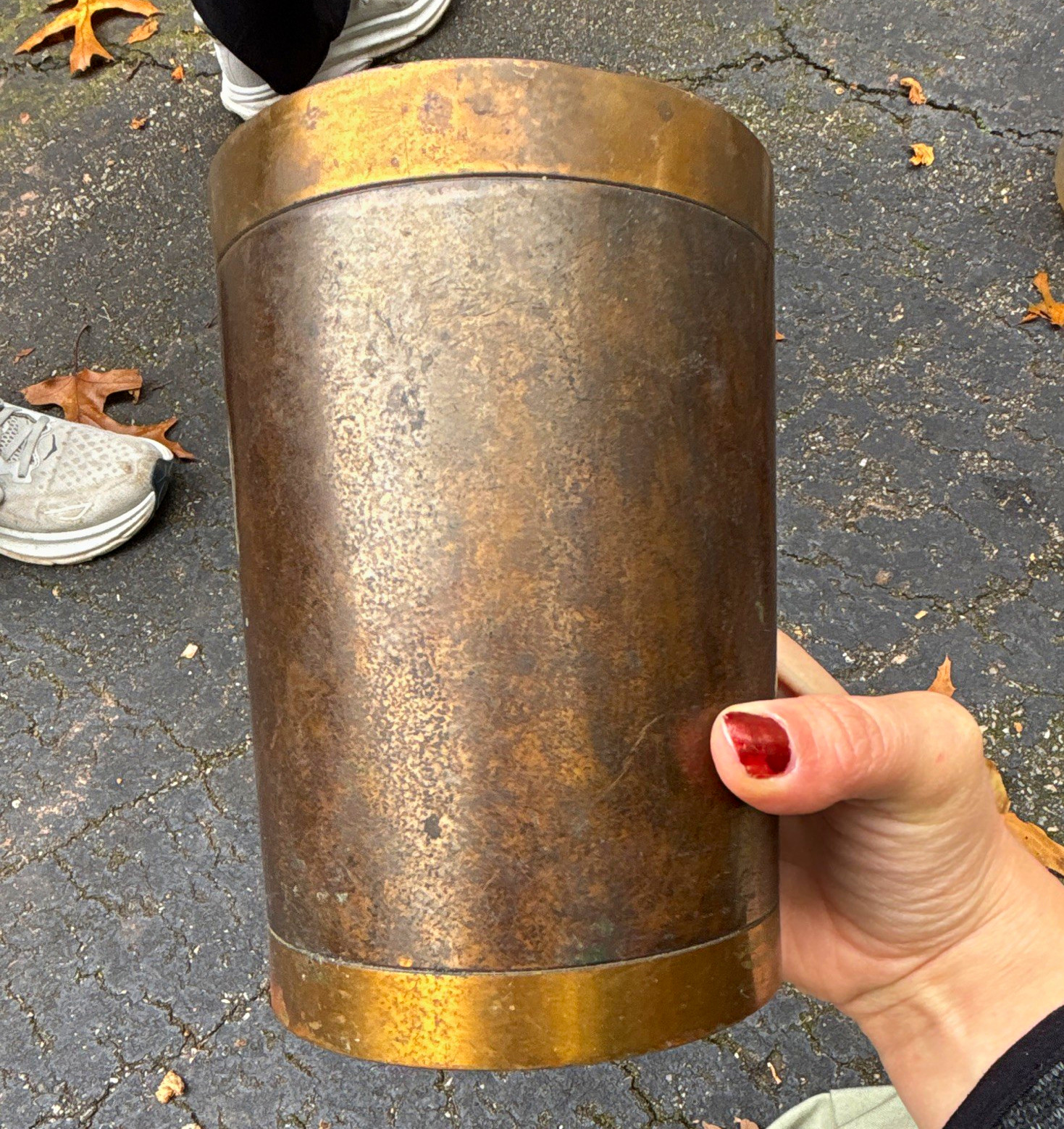 Bronze humidor piece from the Arts and Crafts movement circa 1919–1930 with logo