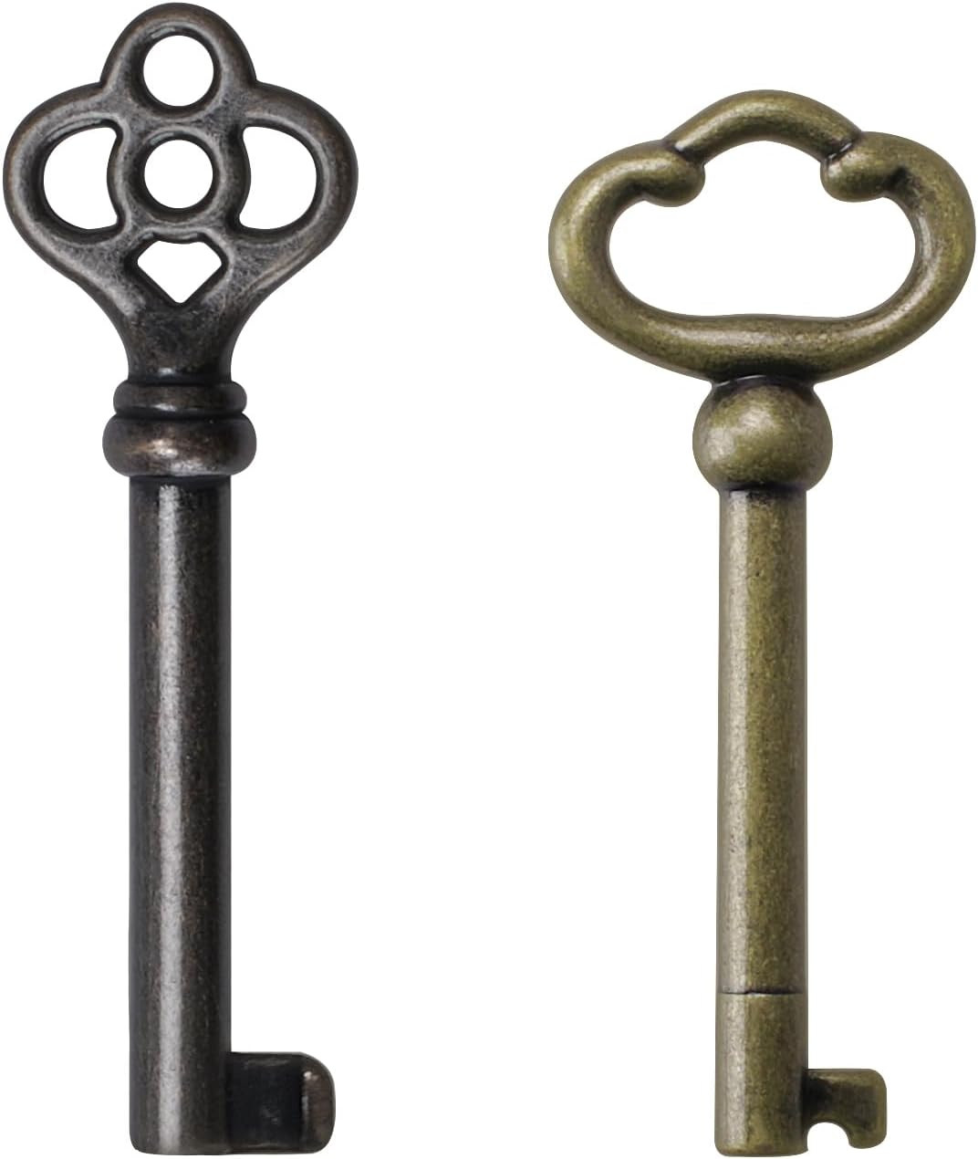 Universal Antique Brass Skeleton Keys - Ideal for Restoring Vintage Furniture