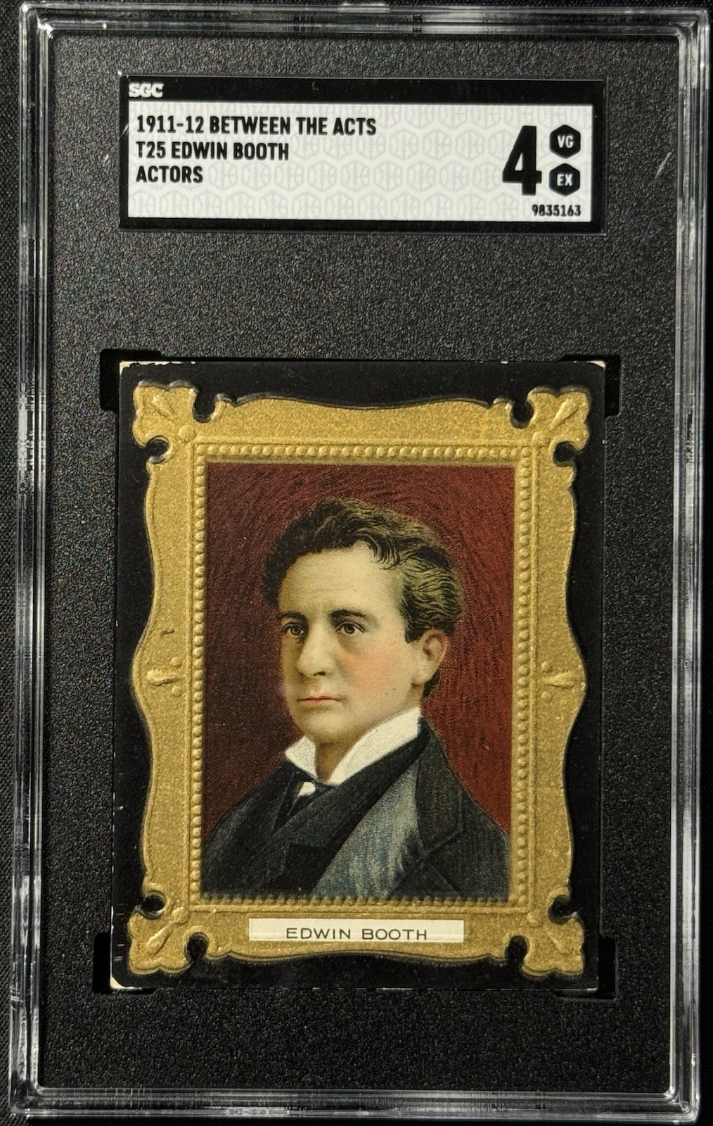 1911-12 T25 Between the Acts Edwin Booth - Actors John Wilkes’ Brother SGC 4