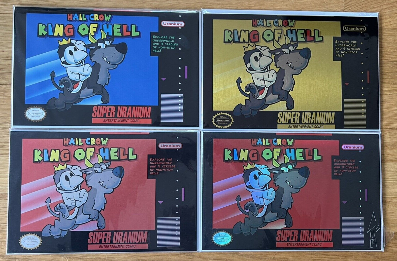 Lot of 4: 2023 Comic Book Hail Crow King of Hell #1 Super Mario World Bird City Lot of 4: 2023 Comic Book Hail Crow King of Hell #1 Super Mario World Bird City