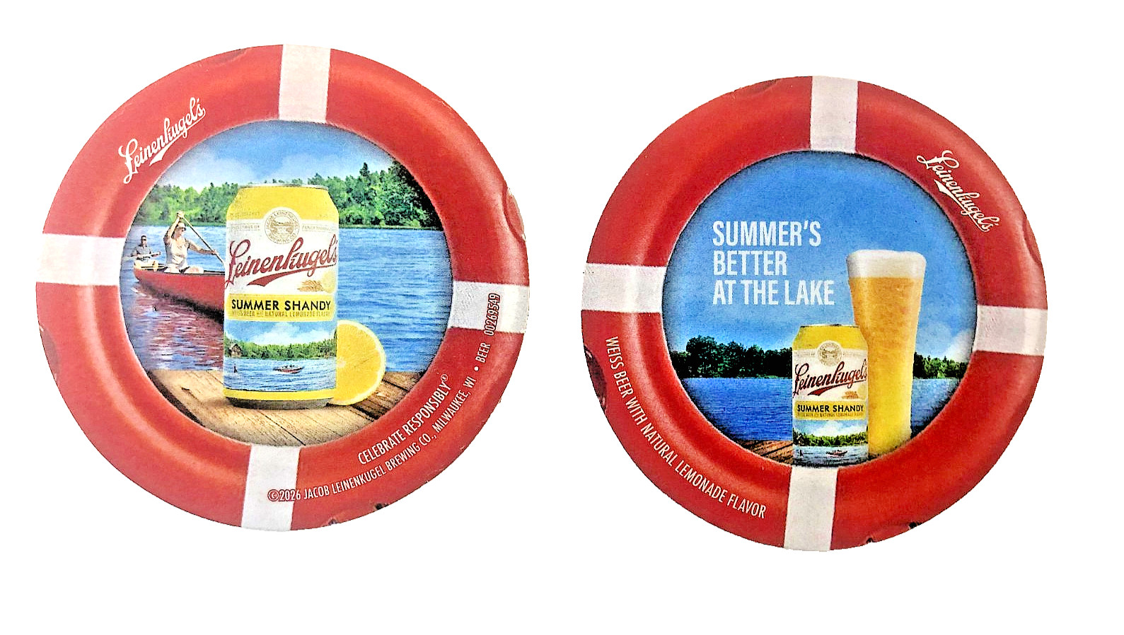 Beer Coaster 2024 Leinenkugel\'s Summer Shandy Milwaukee, Wisconsin 2-sided Round