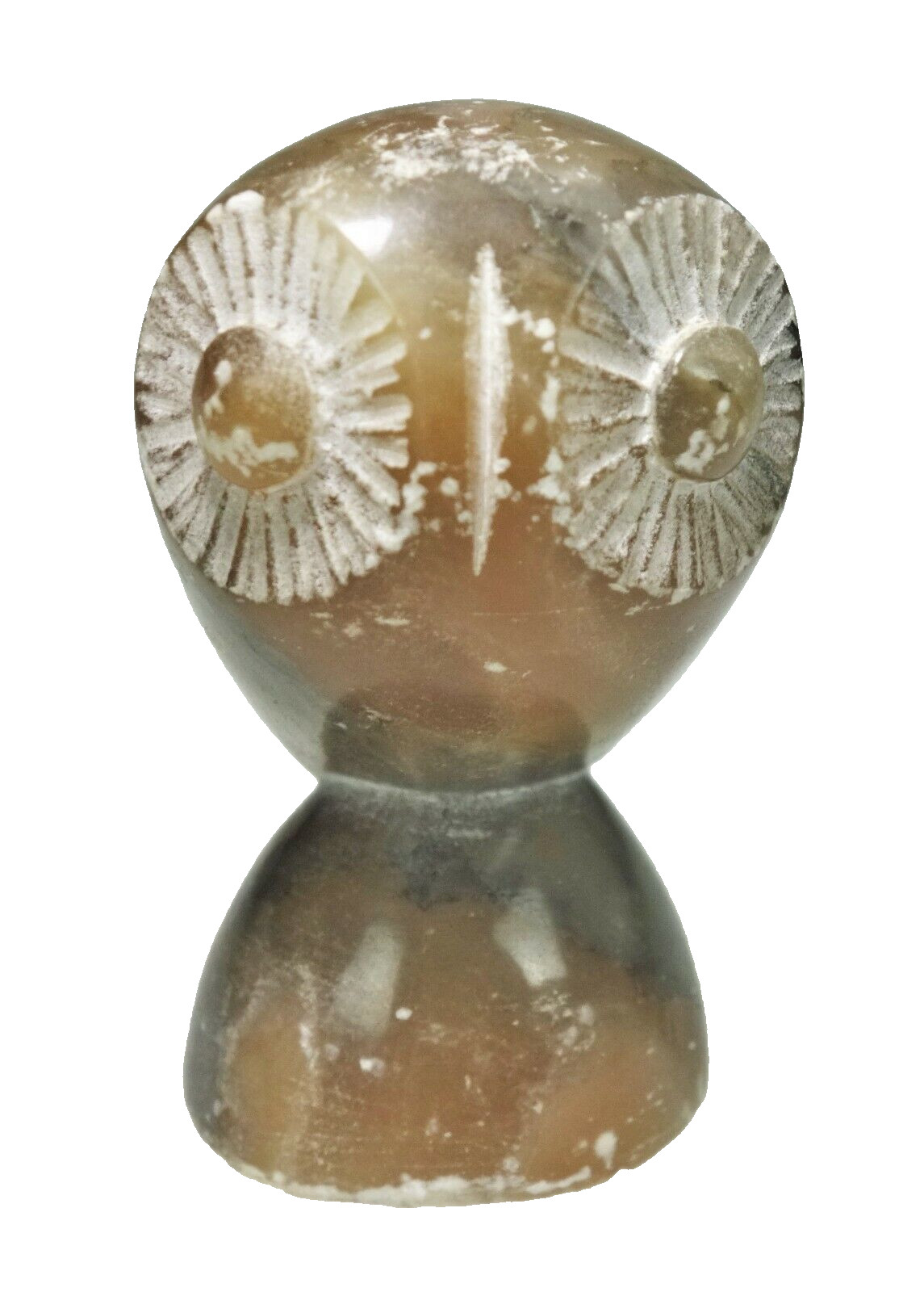 Hand Carved Stone Owl Italy 3.75” Figurine Vtg
