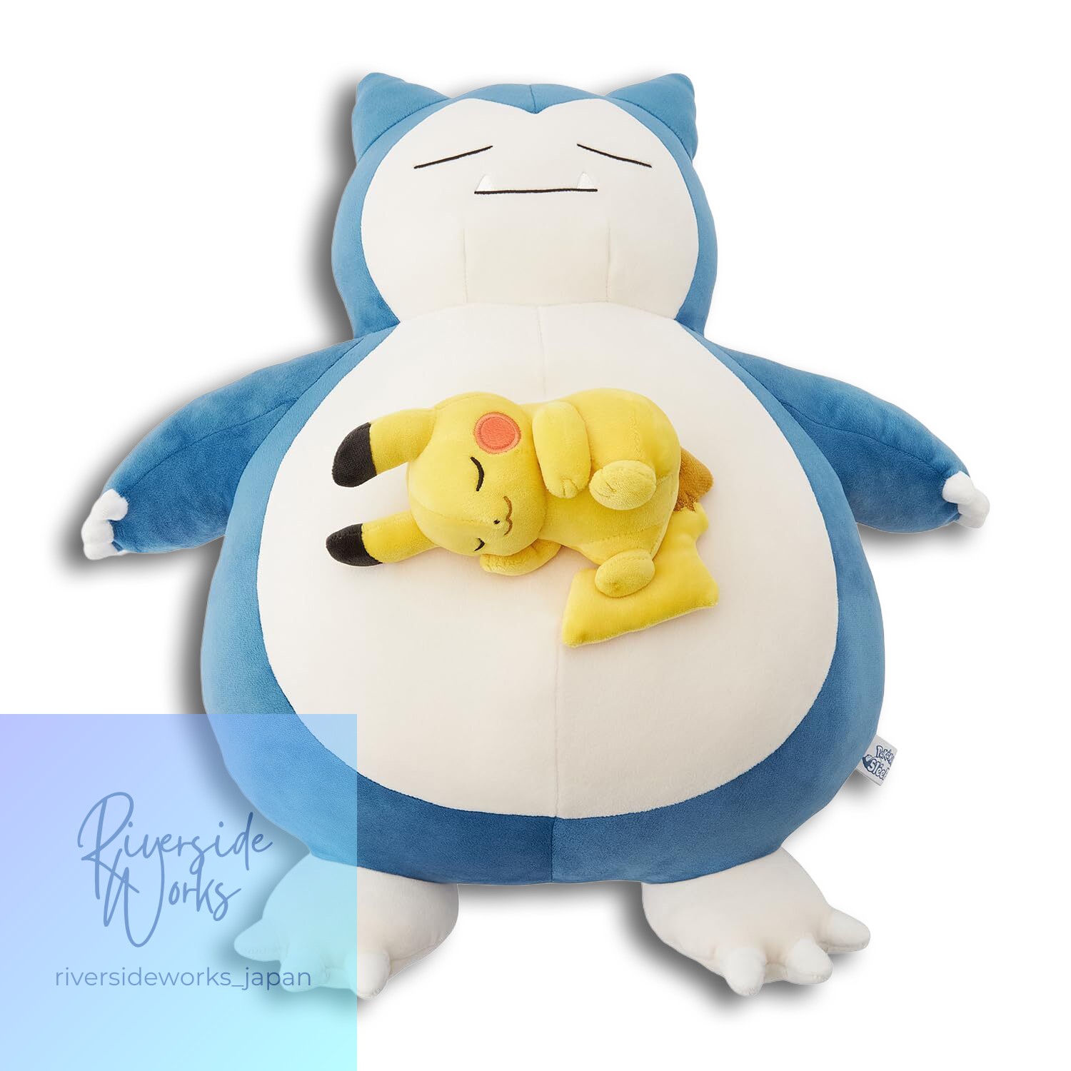 Pokemon Center Snorlax & Pikachu Pokemon Sleep Motchiri Plush Doll OYASUMI JP