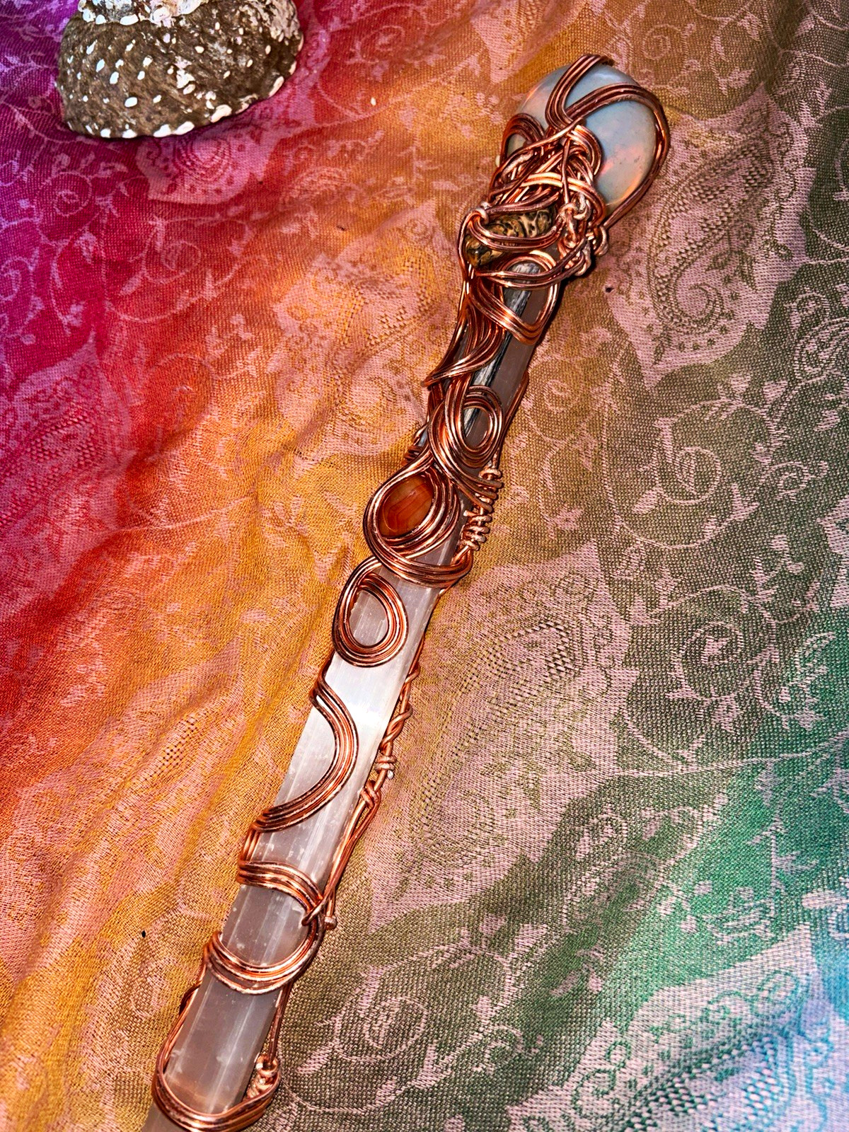 THE SOUL SCEPTER 🔮CopperWire-Wrapped  Magic Apparatus Crystal Wand