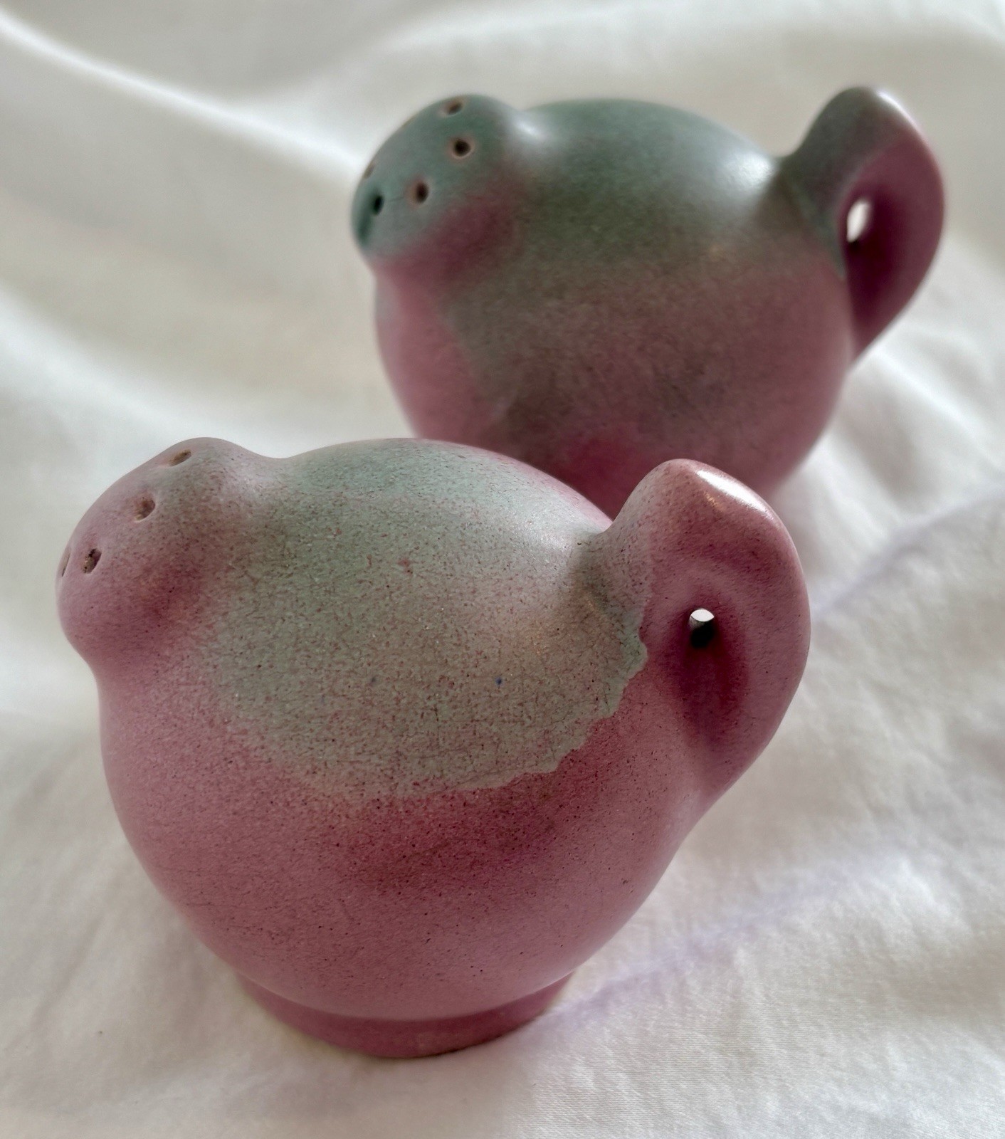 1930’s Niloak Ozark Dawn II Ball Salt & Pepper Shakers Arkansas 