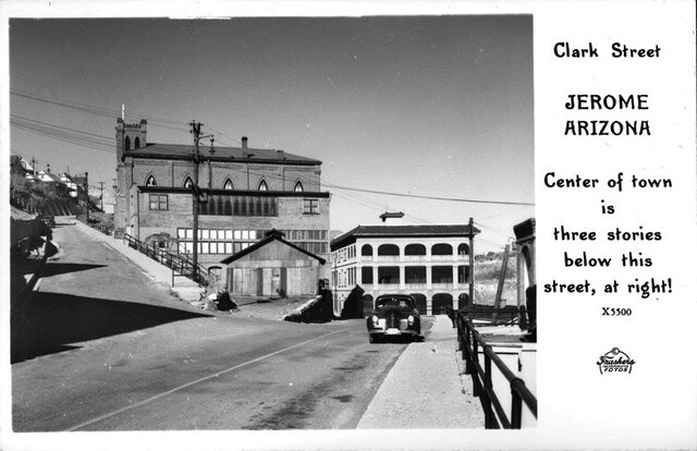 Clark Street Jerome Arizona 1950s OLD PHOTO