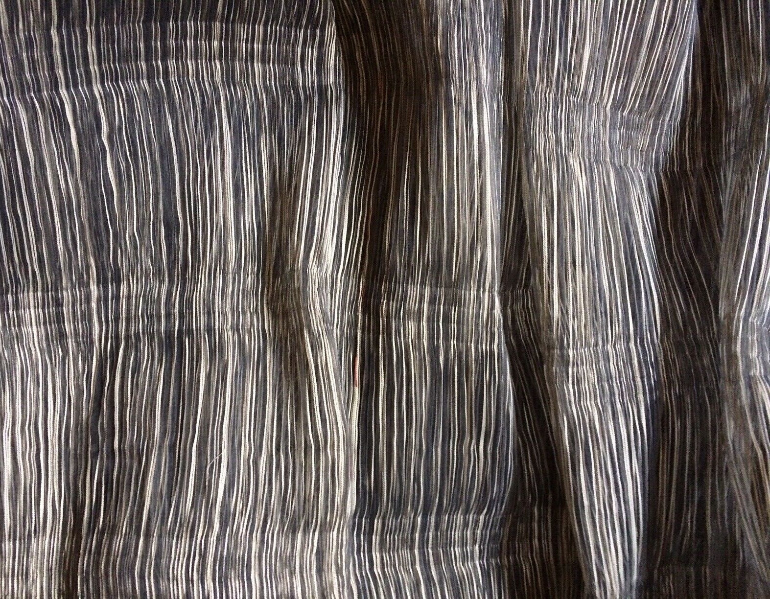 CREATIONS BAUMANN  Halina finely striped weave transparent curtain  3+ yards New