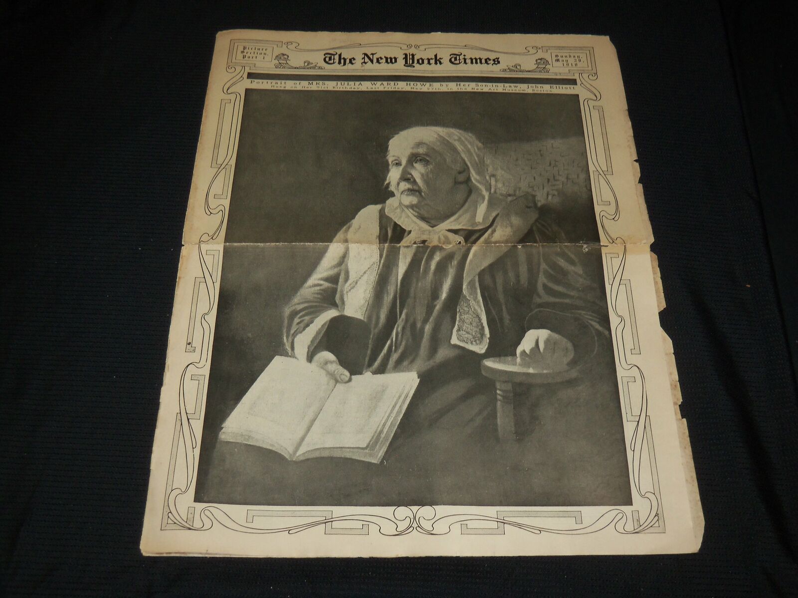 1910 MAY 29 NEW YORK TIMES PICTURE SECTION - JULIA WARD HOWE - NP 5645