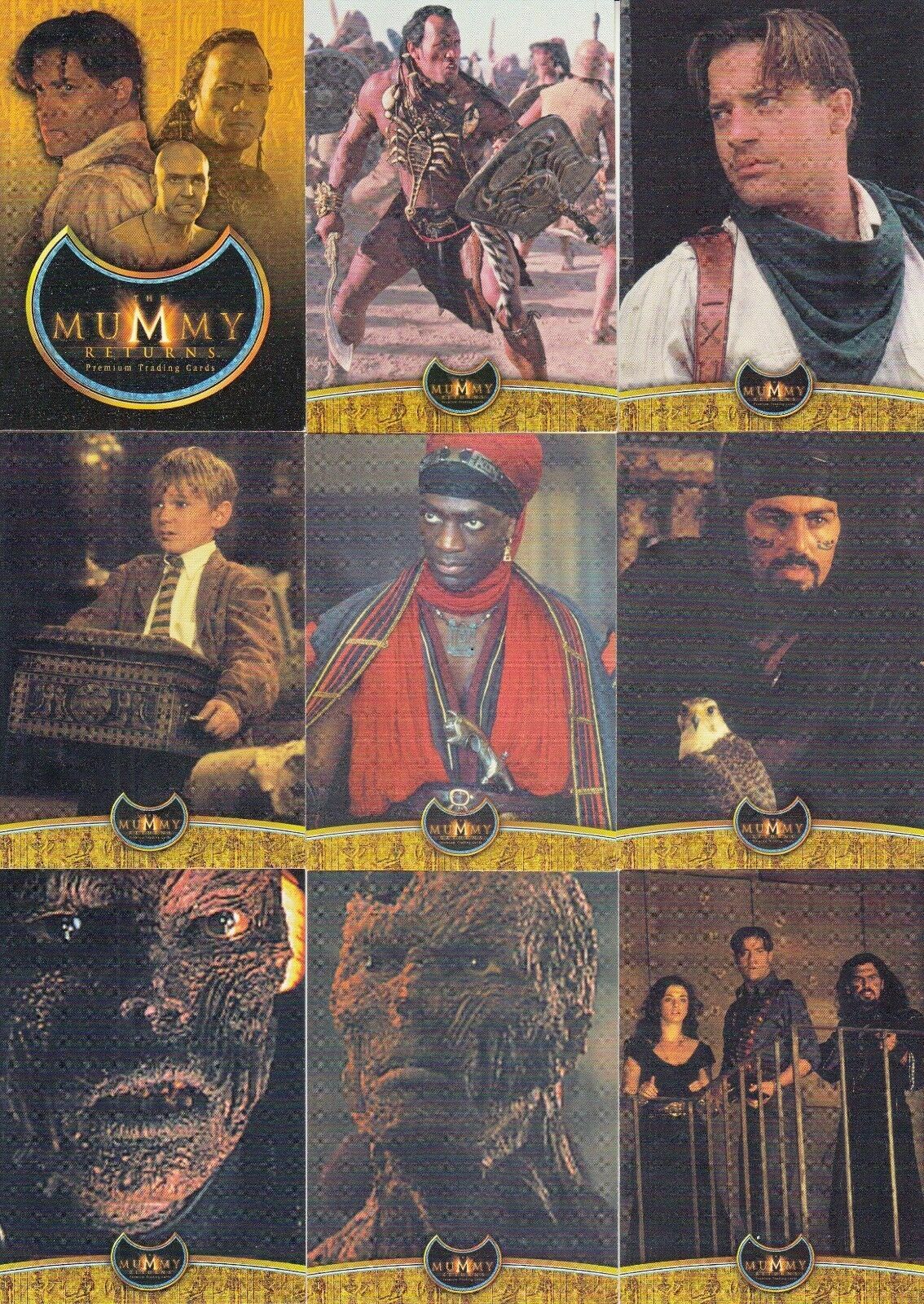 THE MUMMY RETURNS MOVIE 2001 INKWORKS COMPLETE BASE CARD SET 81