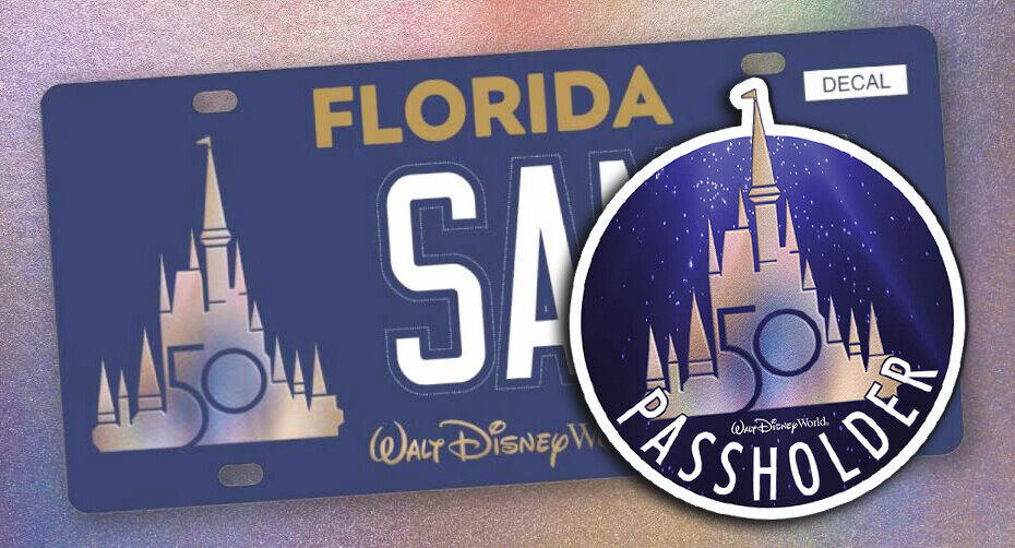 New Walt Disney World 50th Anniversary magnet inspired by the new FL Plate