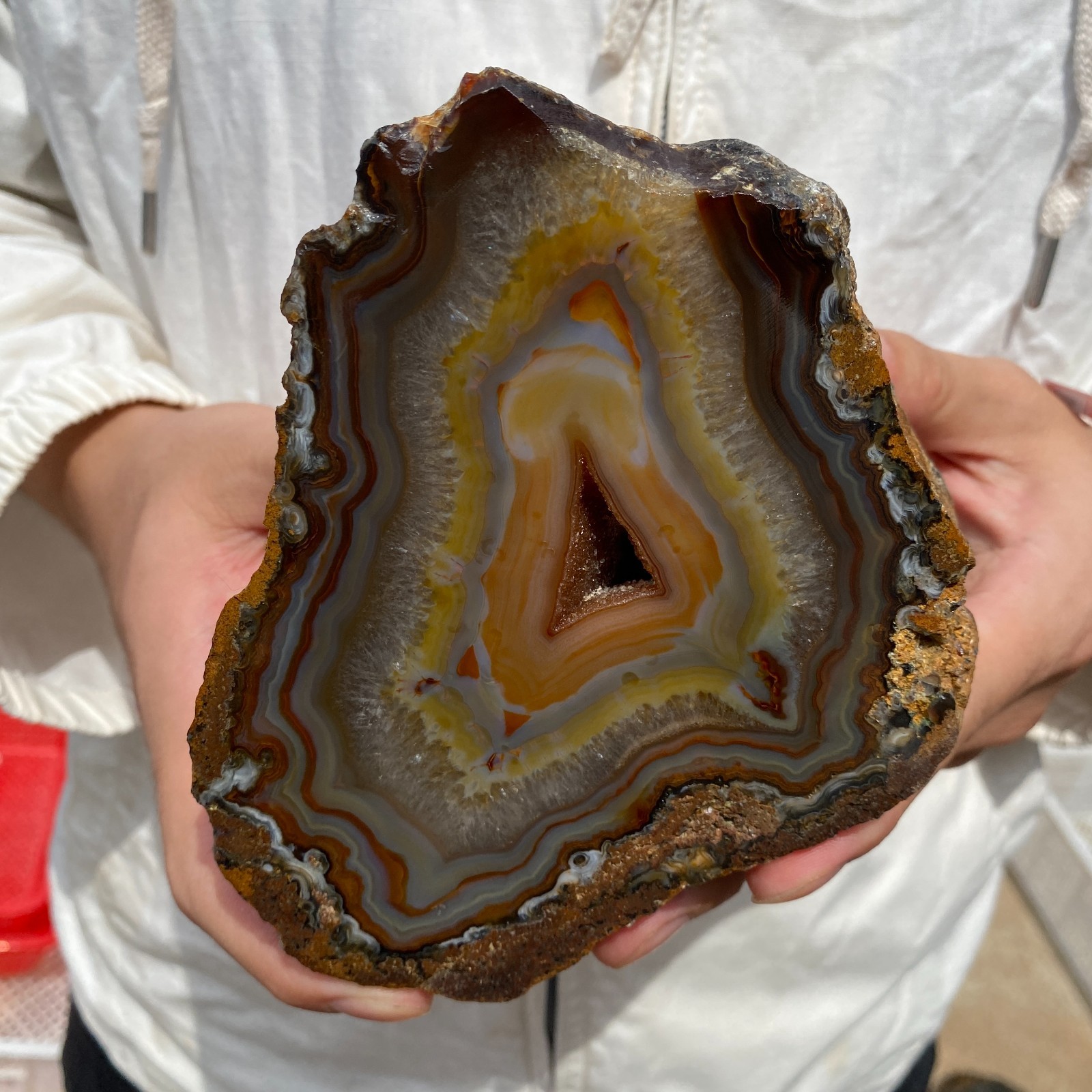 1900G  Natural Beautiful Agate Geode Druzy  Extra  Gemstone specimen healing