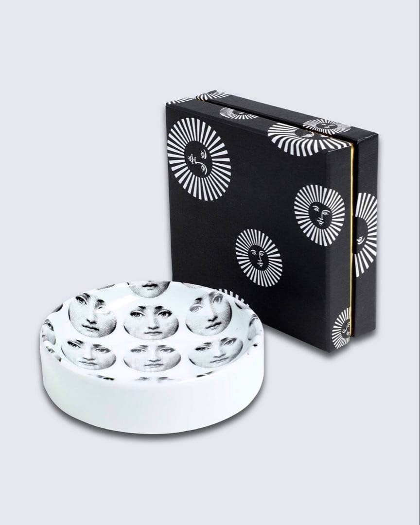 Fornasetti Tema e Variazioni 197 Ashtray Trinket Dish Face Unused Italy