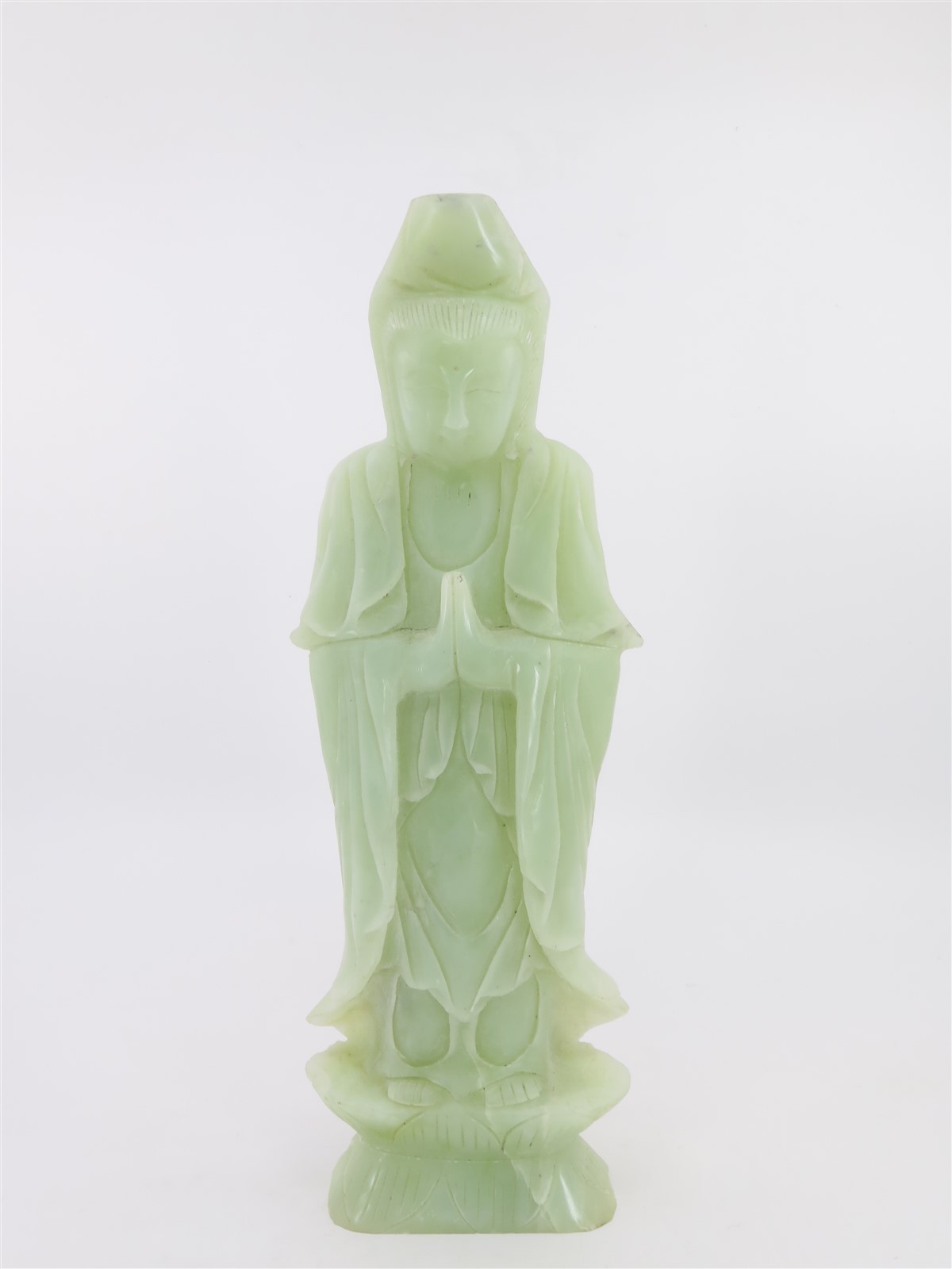 Vintage Chinese Carved Guan Yin Figurine 11.5\