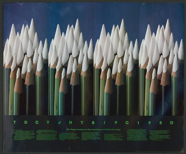 Photo:Park City Utah Design Conference Poster Green Pencils 1980