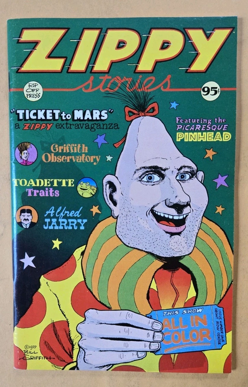 Zippy Stories #1 1st Printing Black & Red Ink Created By Bill Griffiths 1977