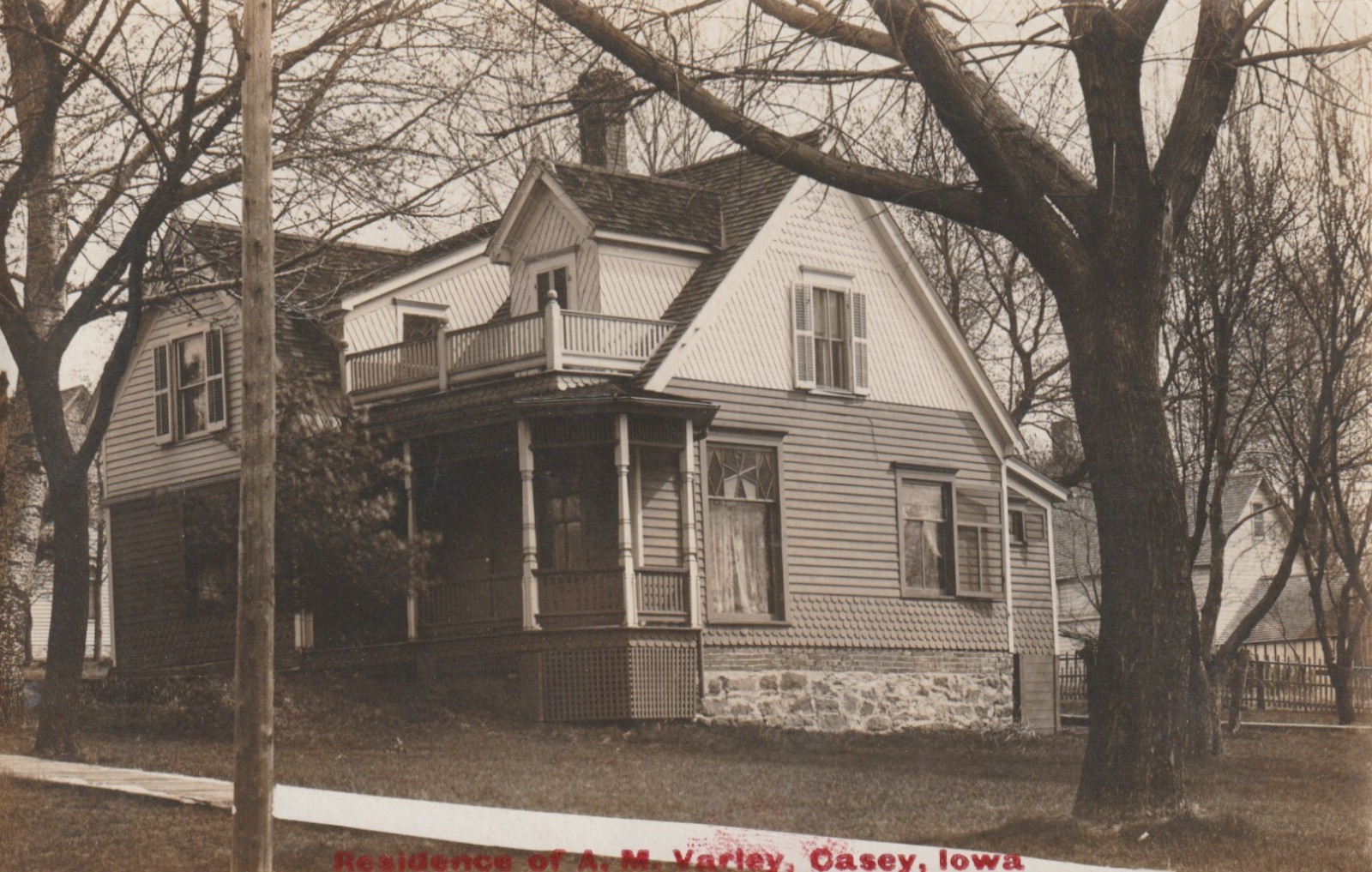 Vintage Postcard Residence of AM Varley Casey Iowa IA House Home RPPC Vintage Postcard Residence of AM Varley Casey Iowa IA House Home RPPC